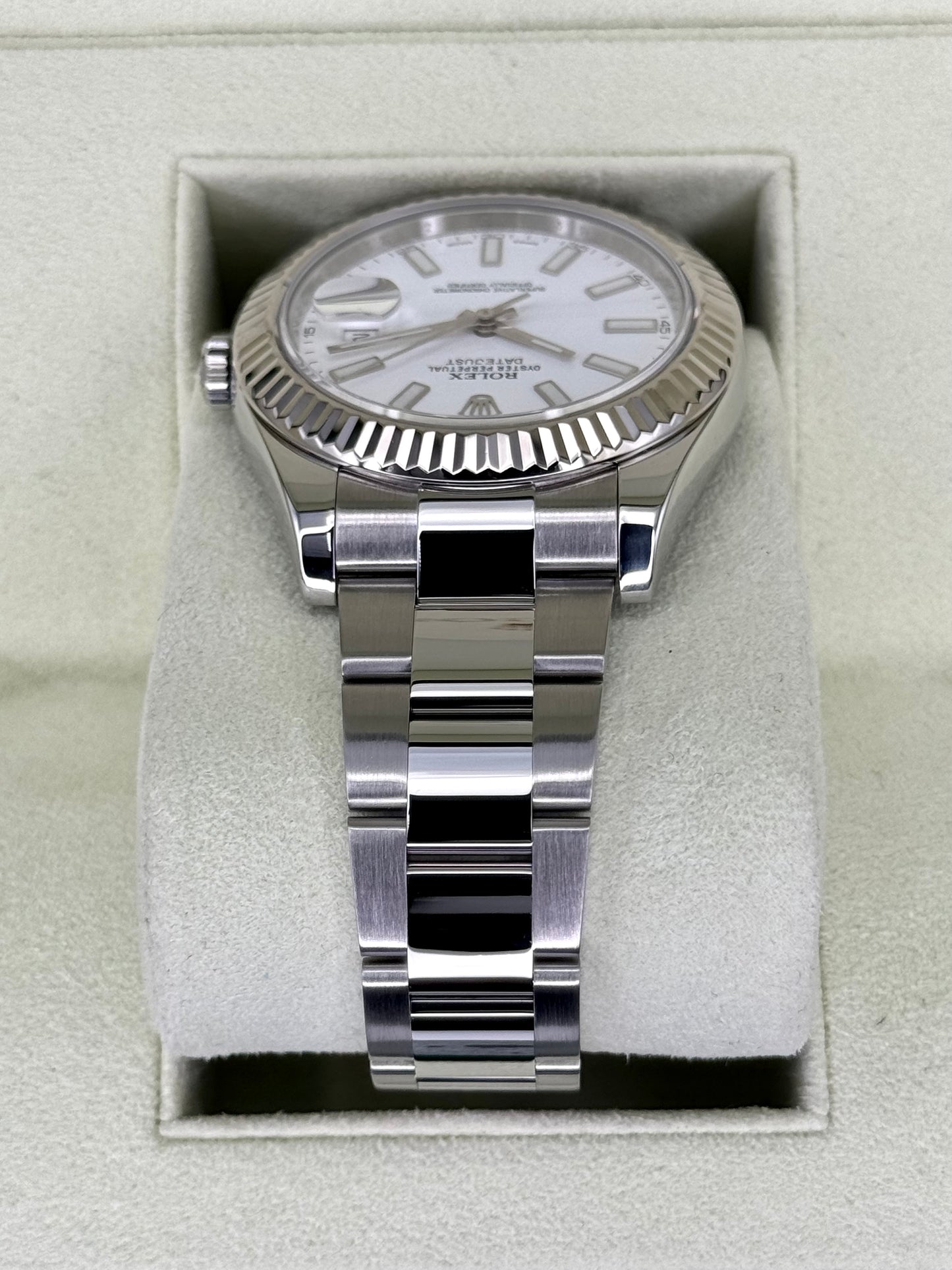 Rolex Datejust 41mm 116334 Stainless Steel Oyster White Dial - MyWatchLLC
