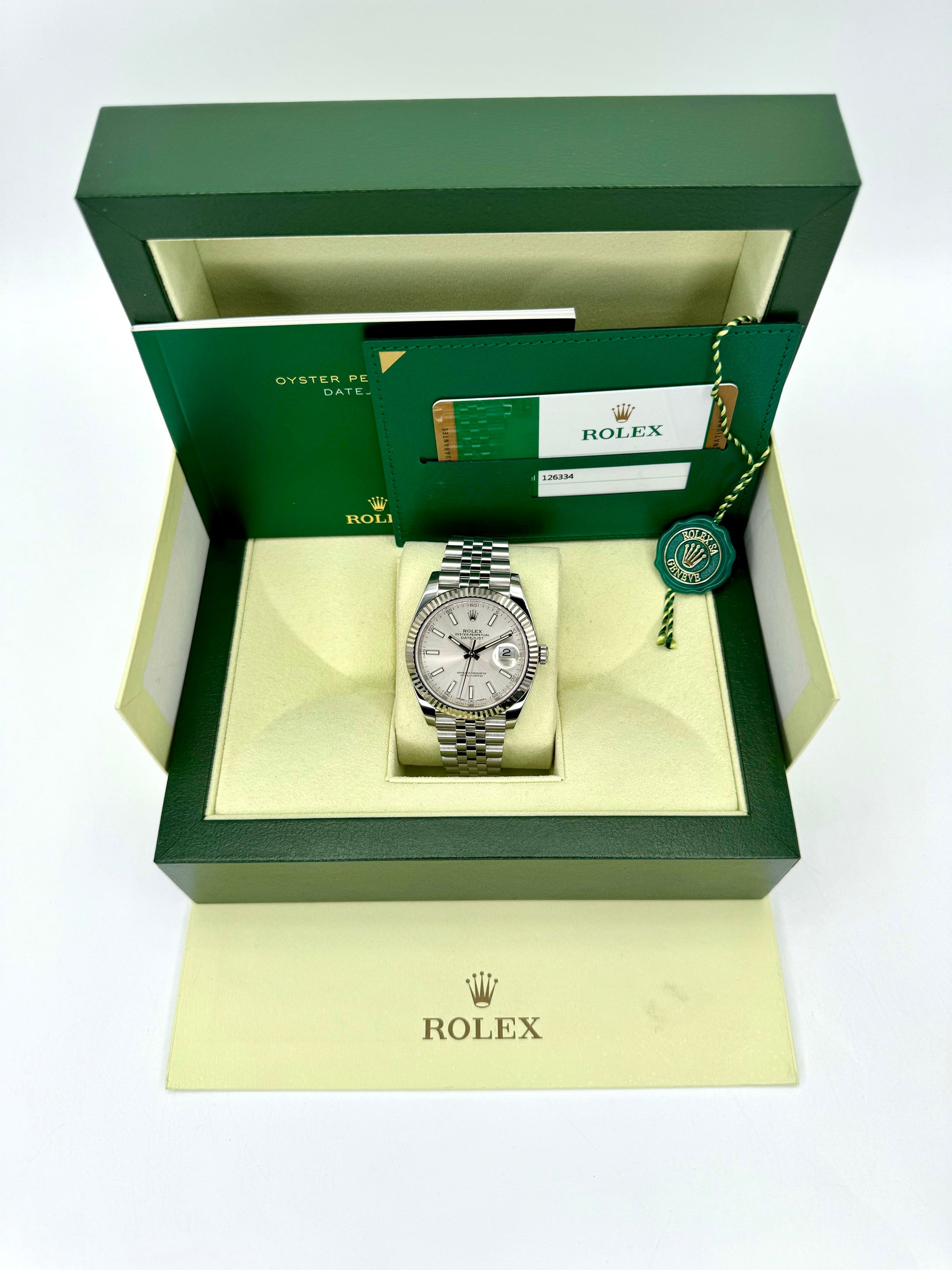 2017 Rolex Datejust 41mm 126334 Stainless Steel Jubilee Silver Dial - MyWatchLLC