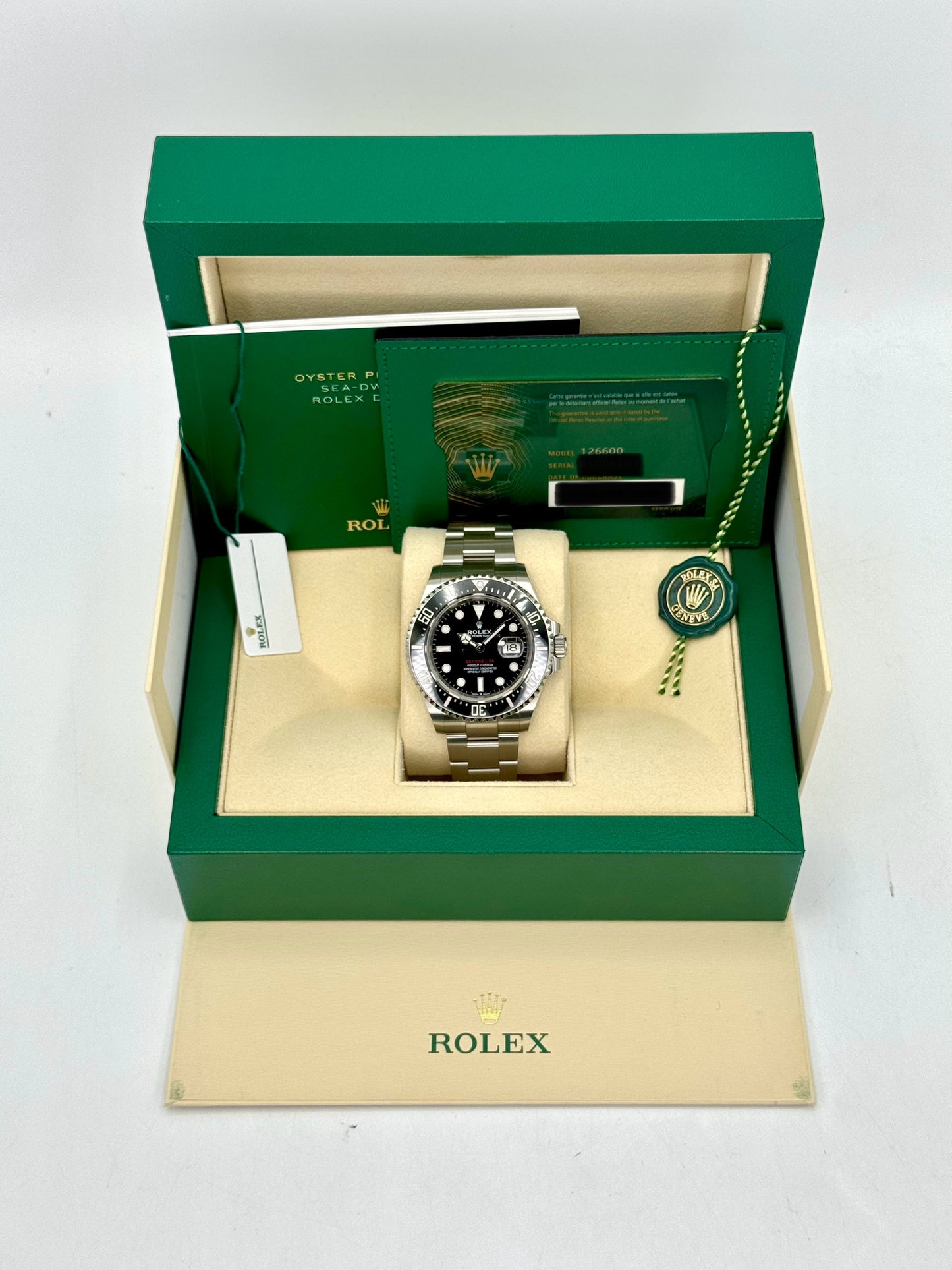 2023 Rolex Sea-Dweller 43mm 126600 Stainless Steel Black Dial