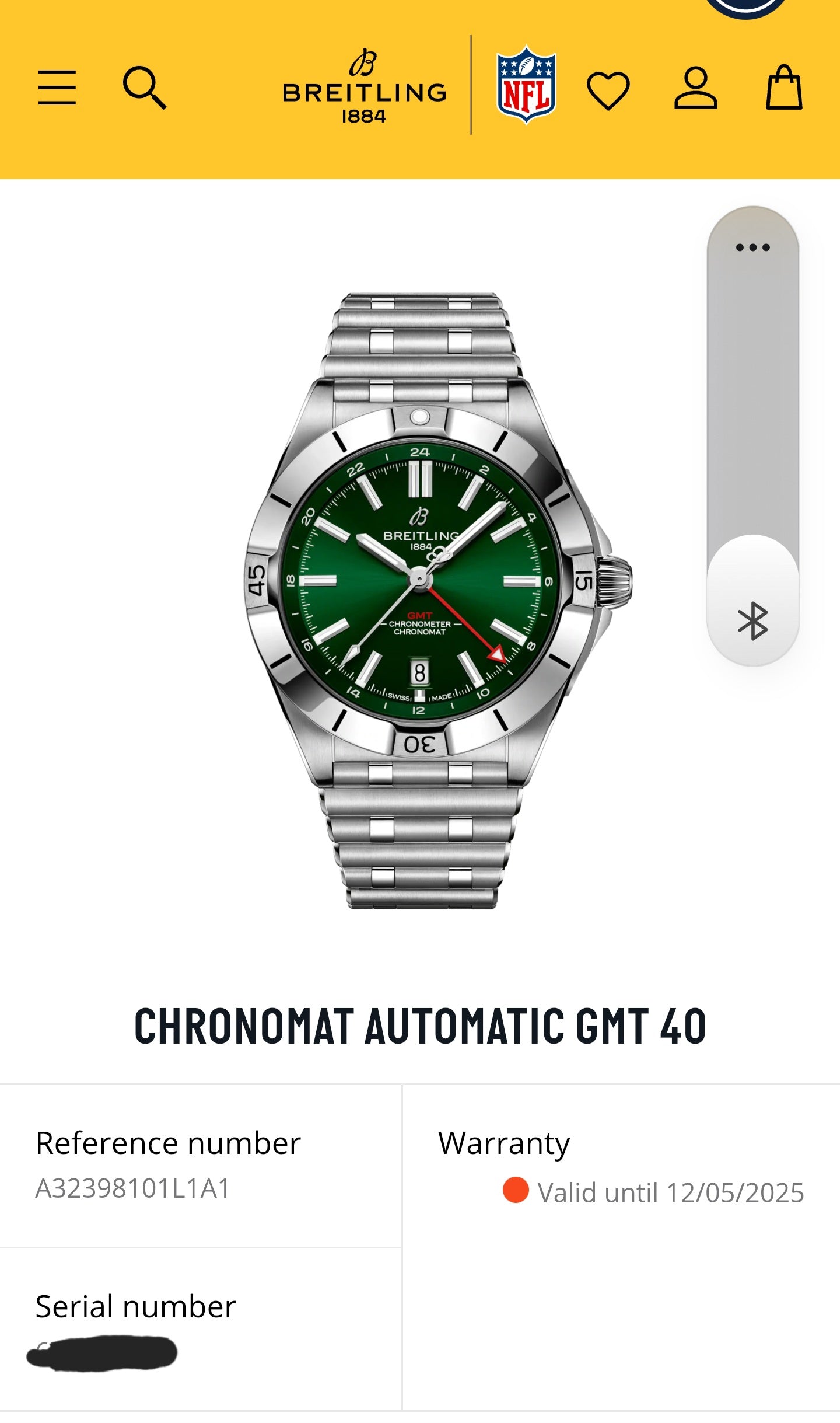 2023 Breitling Chronomat GMT 40mm A32398 Stainless Steel Green Dial