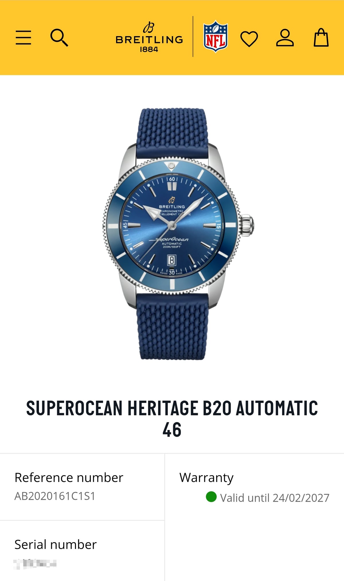 2025 Breitling Superocean Heritage II 46mm AB2020 Stainless Steel Blue Dial