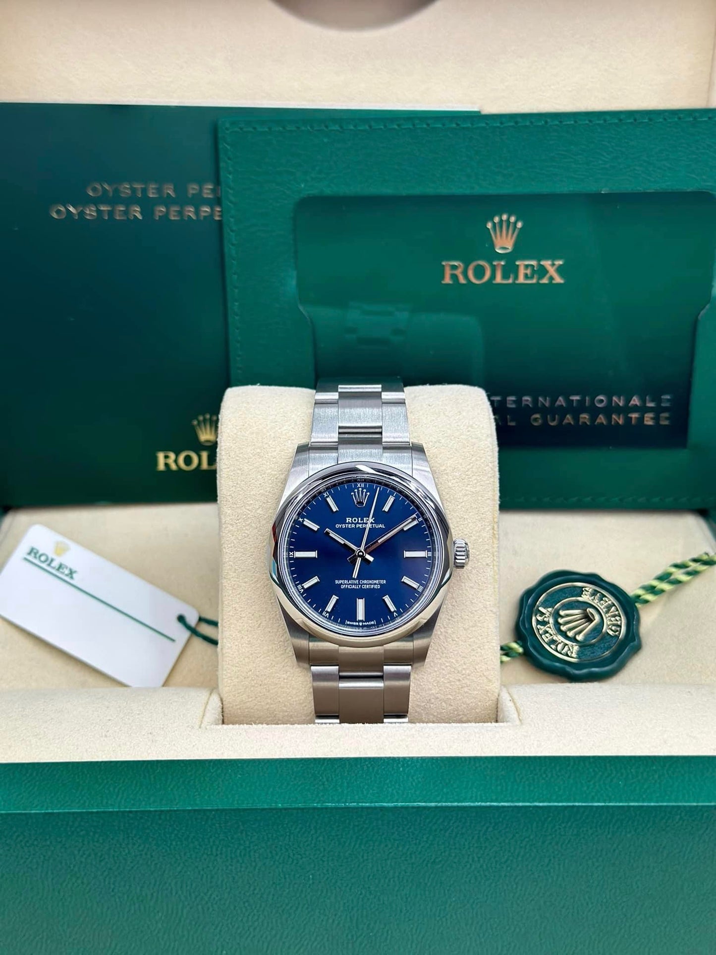 New 2023 Rolex Oyster Perpetual 41mm 124300 Stainless Steel Blue Dial - MyWatchLLC