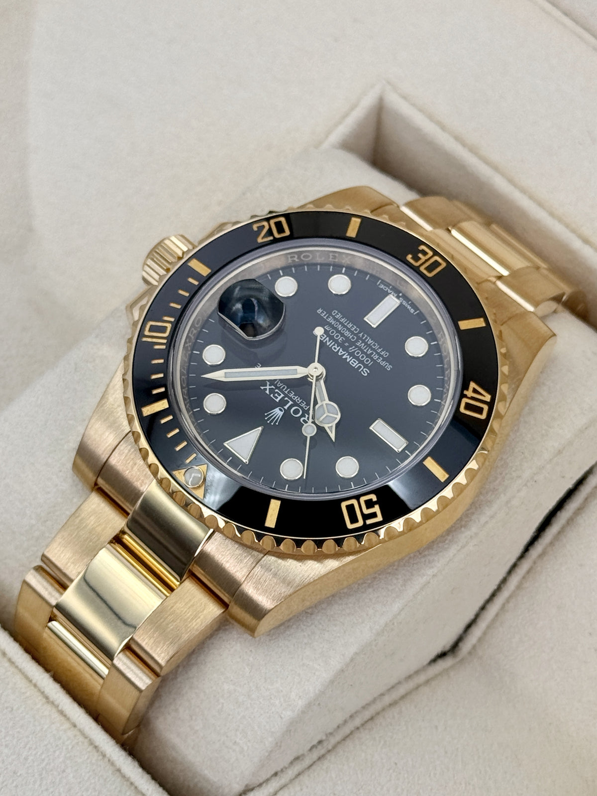 2017 Rolex Submariner 40mm 116618LN Yellow Gold Black Dial - MyWatchLLC