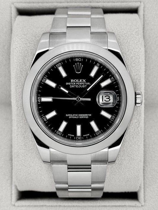 Rolex Datejust 41mm 116300 Stainless Steel Oyster Black Dial - MyWatchLLC
