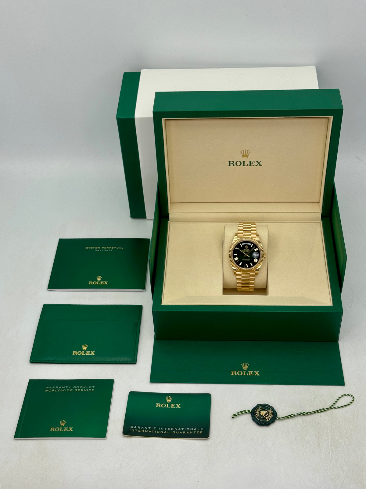 2025 Rolex Day-Date 40mm 228238 Presidential Green Ombre Dial - MyWatchLLC