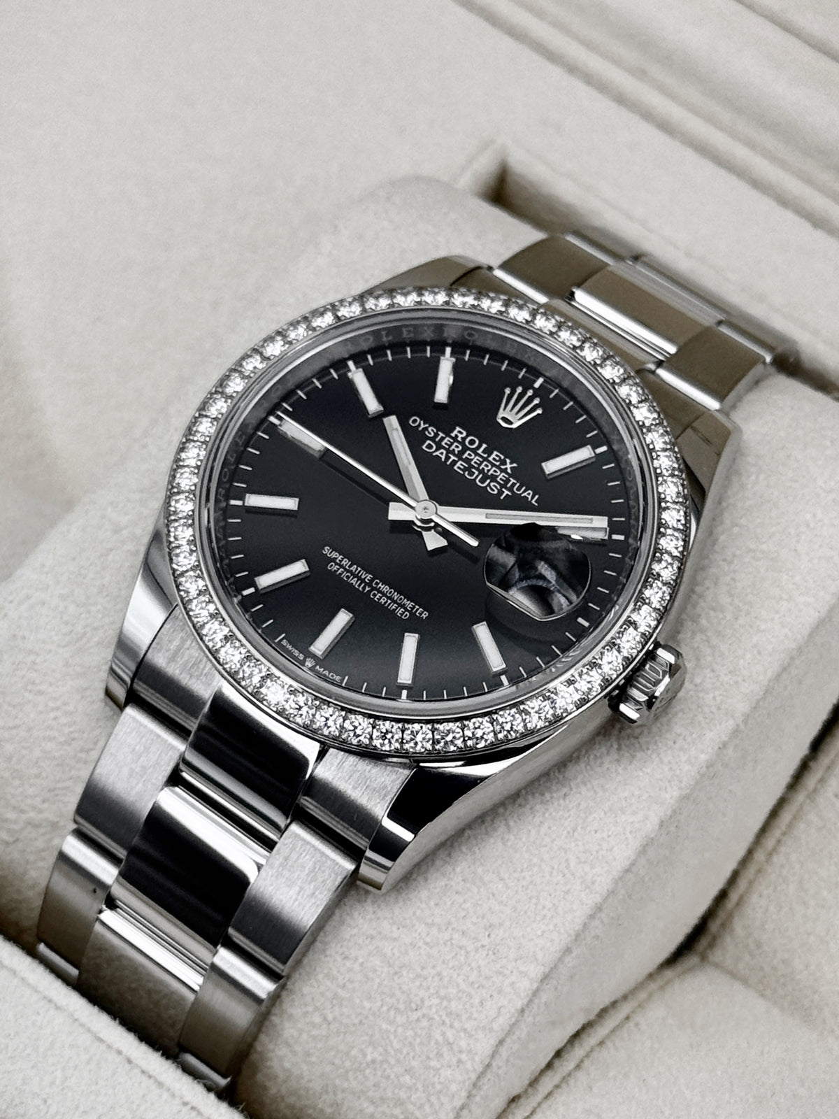 2022 Rolex Datejust 36mm 126284RBR Stainless Steel Oyster Black Dial - MyWatchLLC