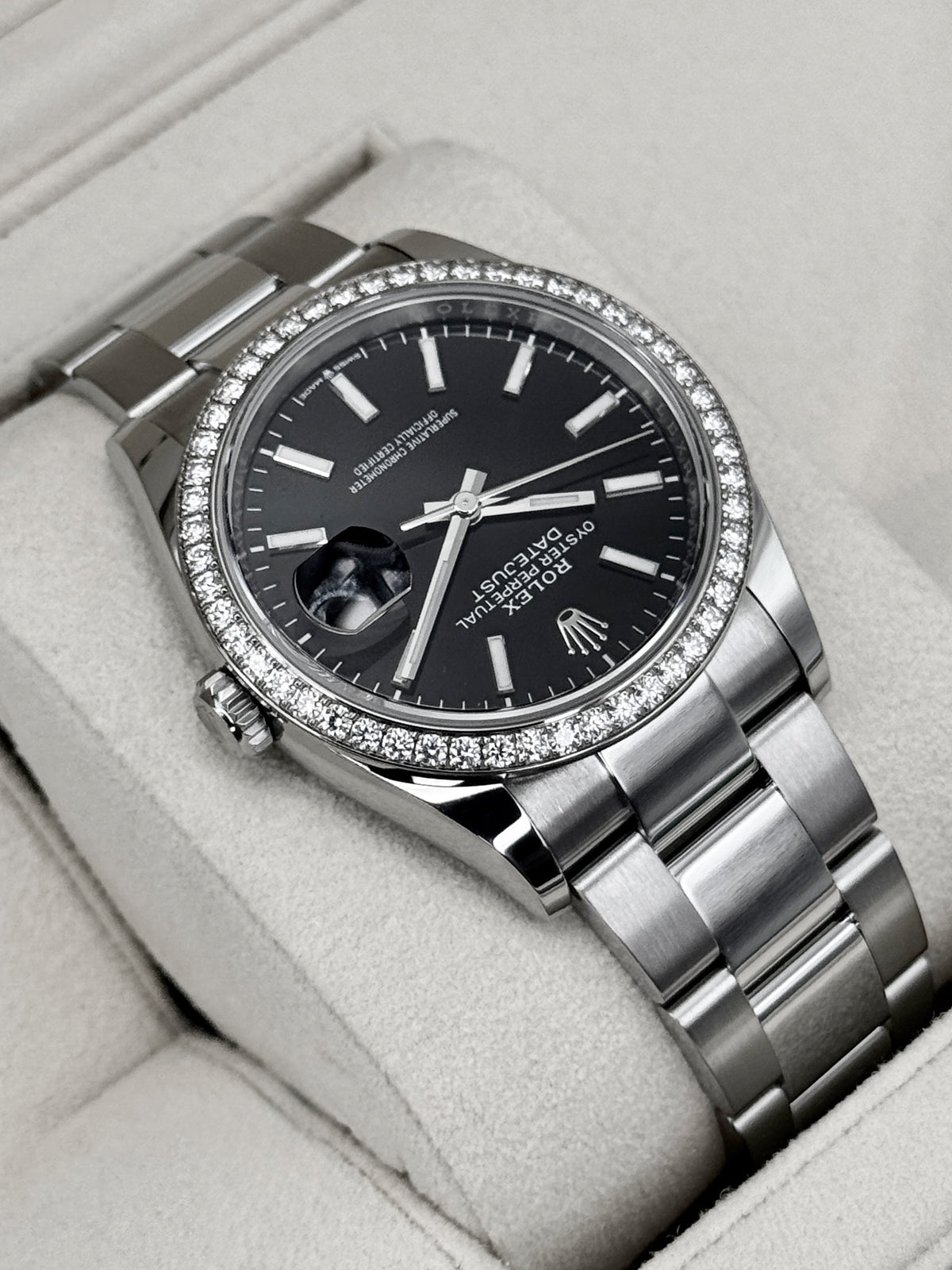 2022 Rolex Datejust 36mm 126284RBR Stainless Steel Oyster Black Dial - MyWatchLLC