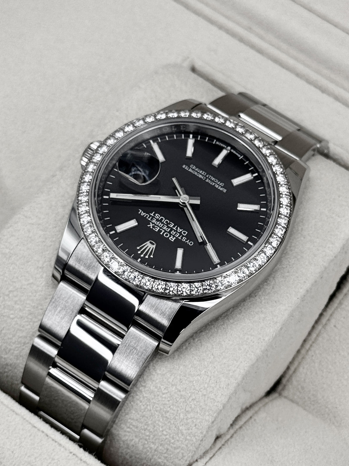 2022 Rolex Datejust 36mm 126284RBR Stainless Steel Oyster Black Dial - MyWatchLLC