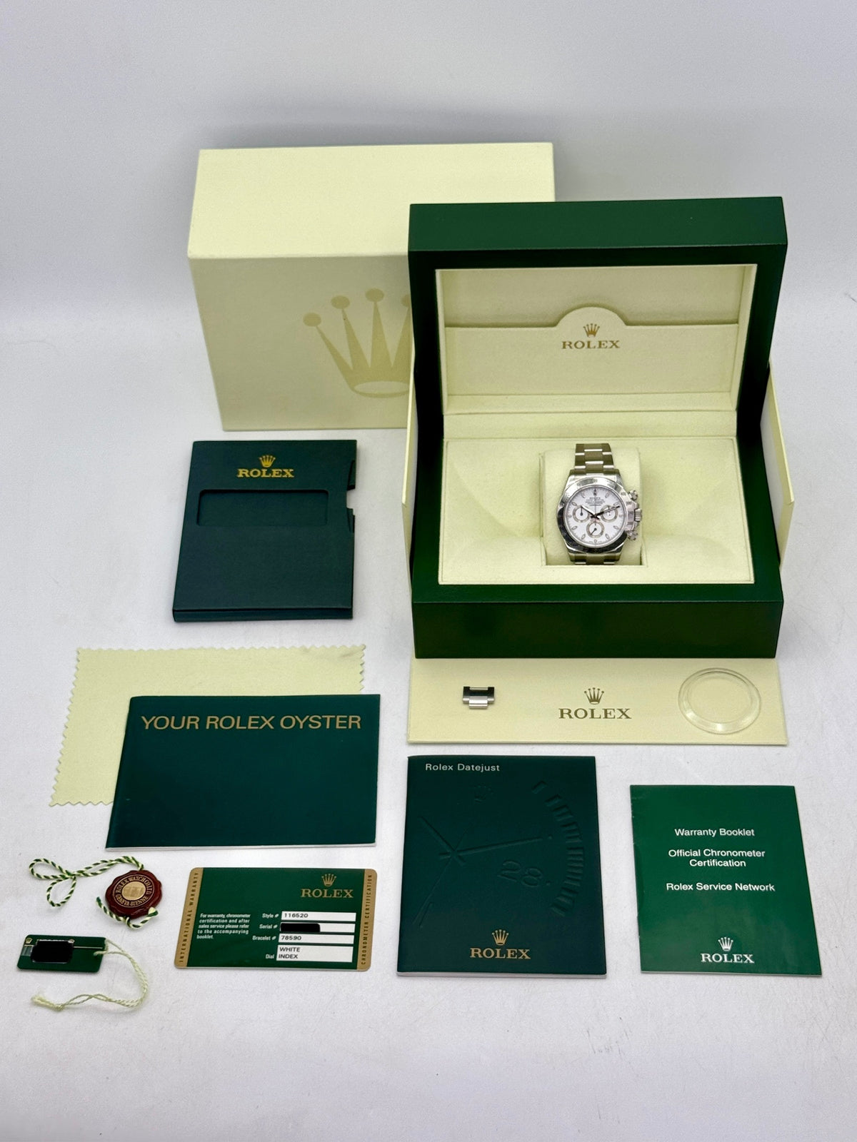 2012 Rolex Daytona 40mm 116520 Stainless Steel White Dial (Collectors Set) - MyWatchLLC