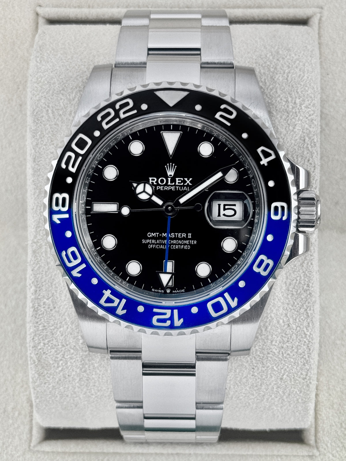 2023 Rolex GMT-Master II Batman 40mm 126710BLNR Oyster - MyWatchLLC