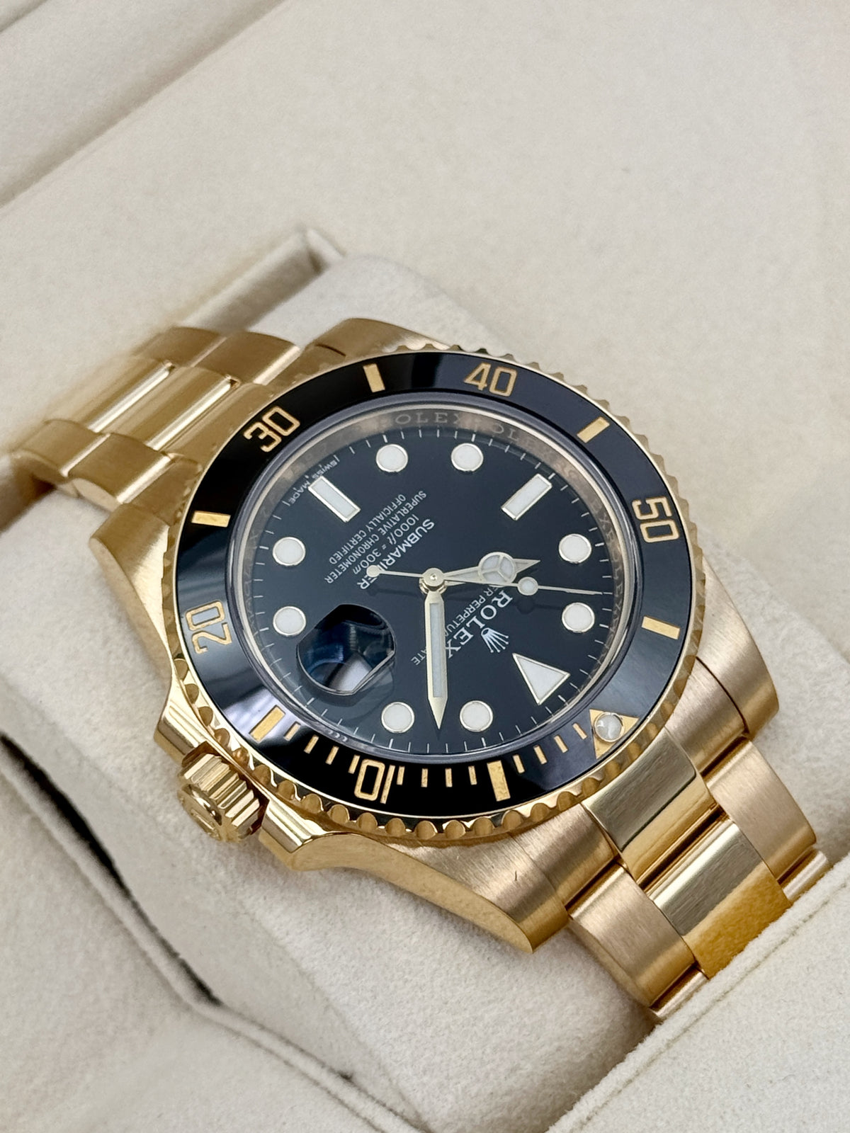 2017 Rolex Submariner 40mm 116618LN Yellow Gold Black Dial - MyWatchLLC