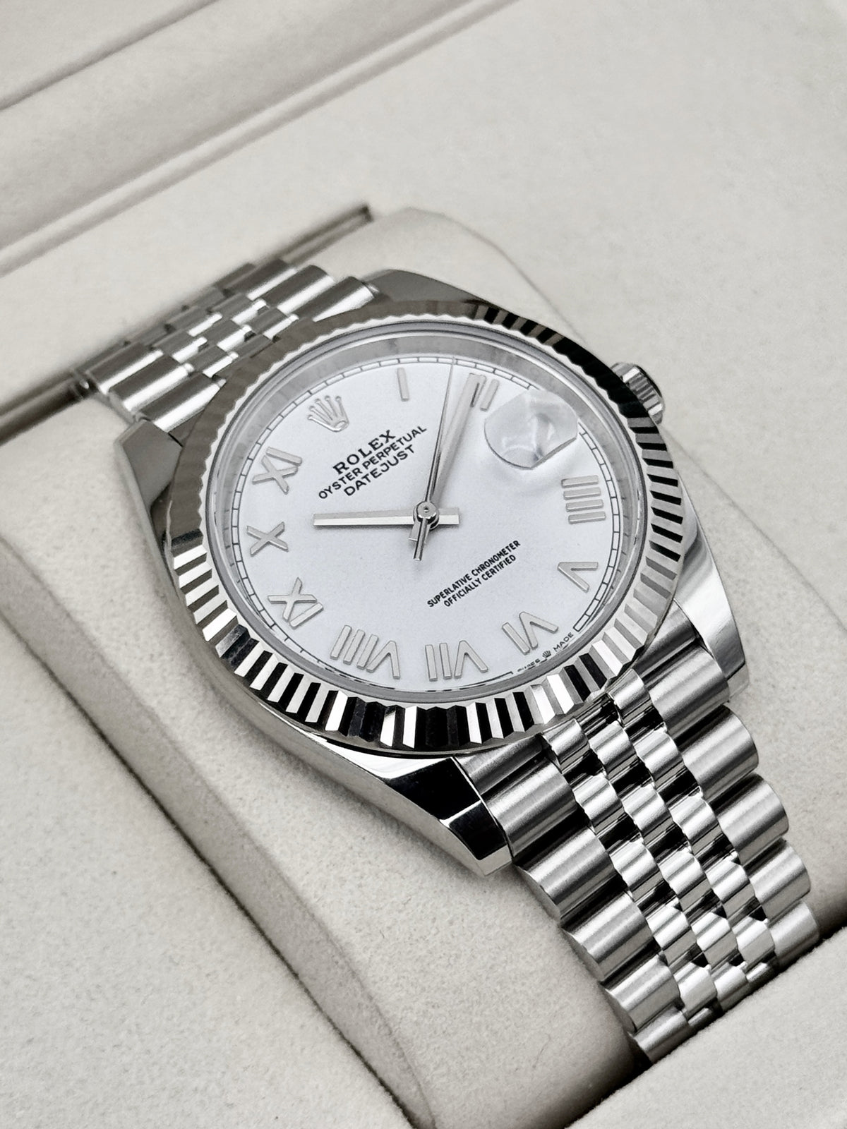 NEW 2026 Rolex Datejust 41mm 126334 Stainless Steel Jubilee White Roman Numeral Dial (STICKERED) - MyWatchLLC