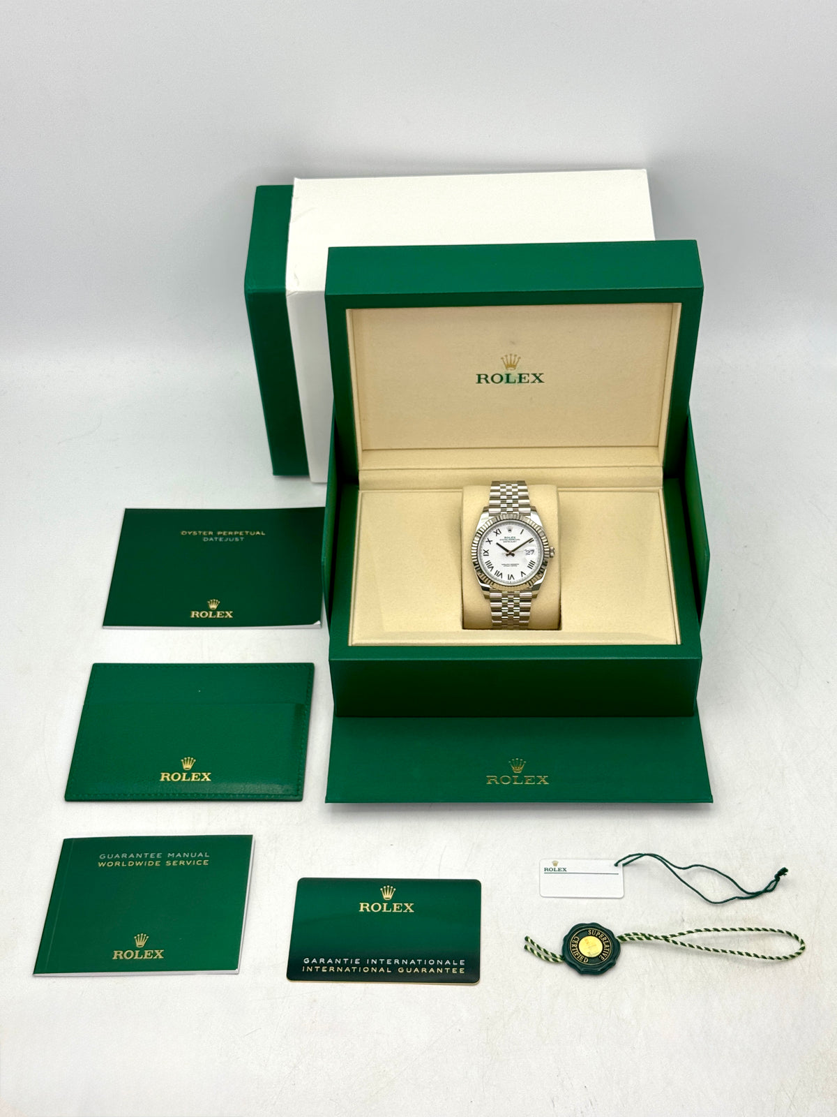 NEW 2026 Rolex Datejust 41mm 126334 Stainless Steel Jubilee White Roman Numeral Dial (STICKERED) - MyWatchLLC