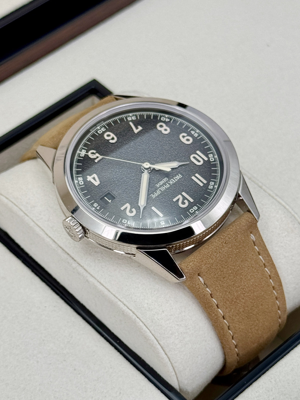 2026 Patek Philippe Calatrava 40mm 5226G White Gold Gray Dial - MyWatchLLC