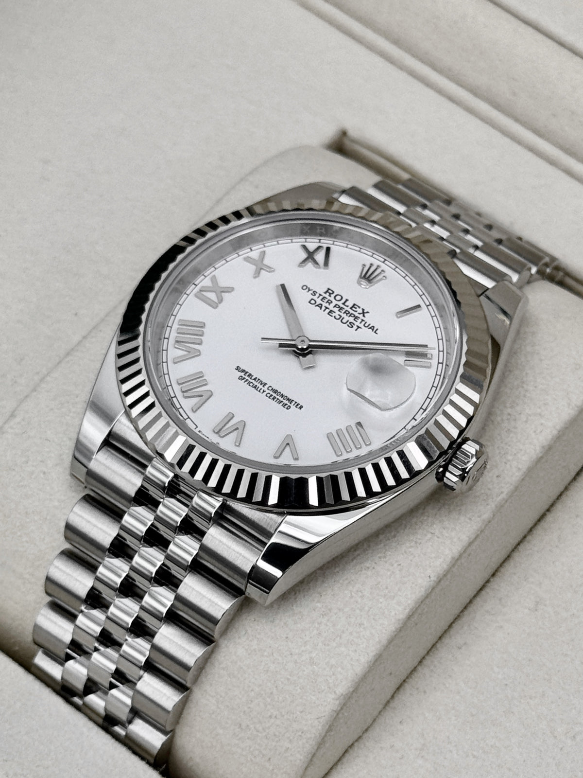 NEW 2026 Rolex Datejust 41mm 126334 Stainless Steel Jubilee White Roman Numeral Dial (STICKERED) - MyWatchLLC