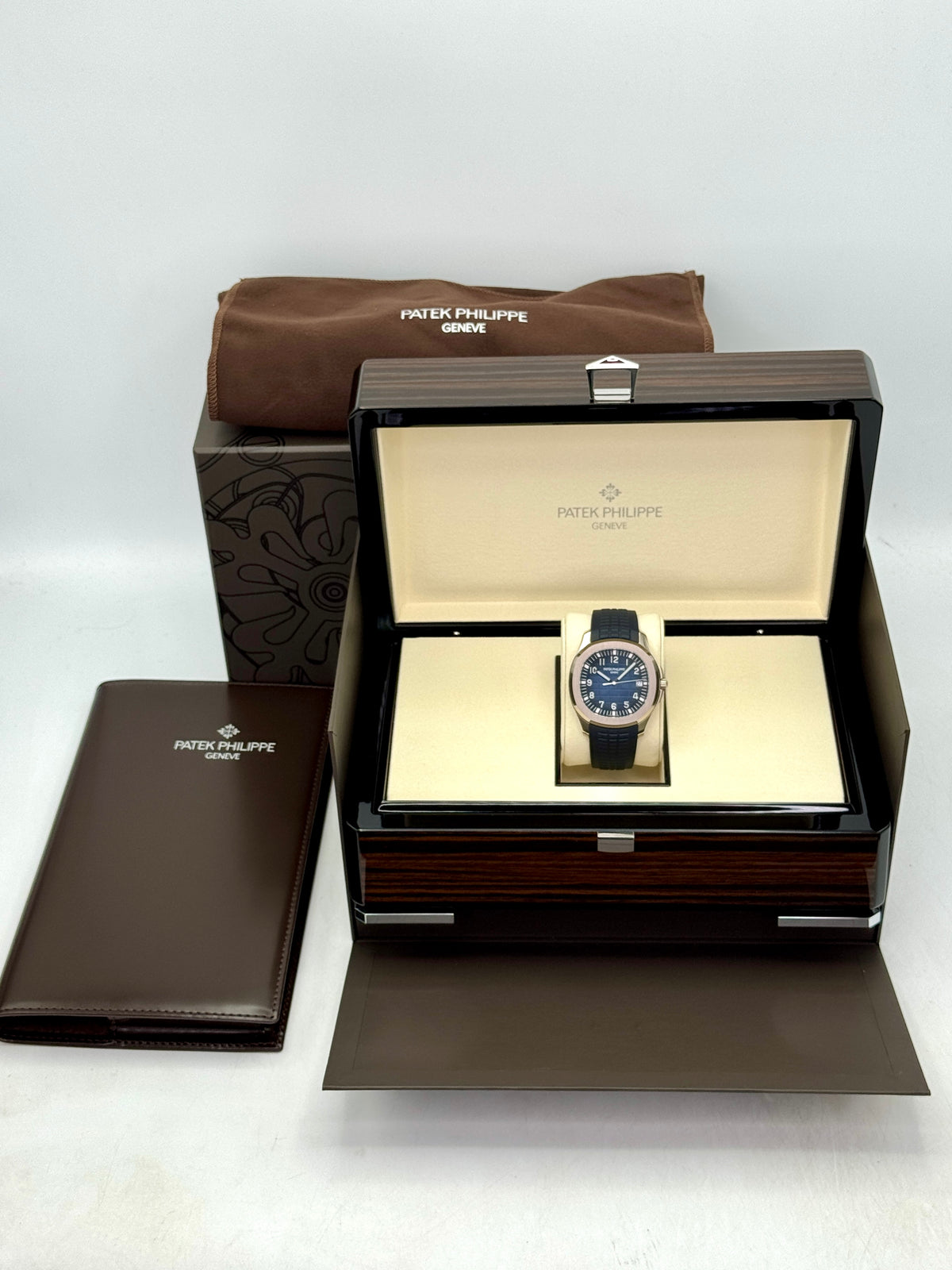 2026 Patek Philippe Aquanaut 42mm 5168G-001 White Gold Blue Dial (STICKERED) - MyWatchLLC