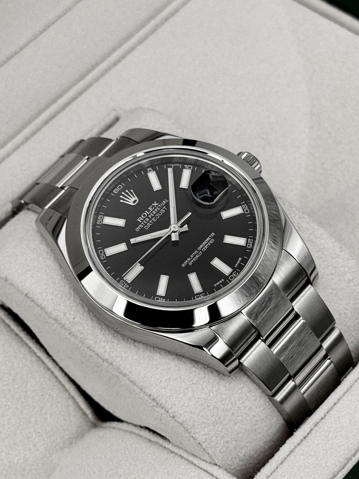 Rolex Datejust 41mm 116300 Stainless Steel Oyster Black Dial - MyWatchLLC