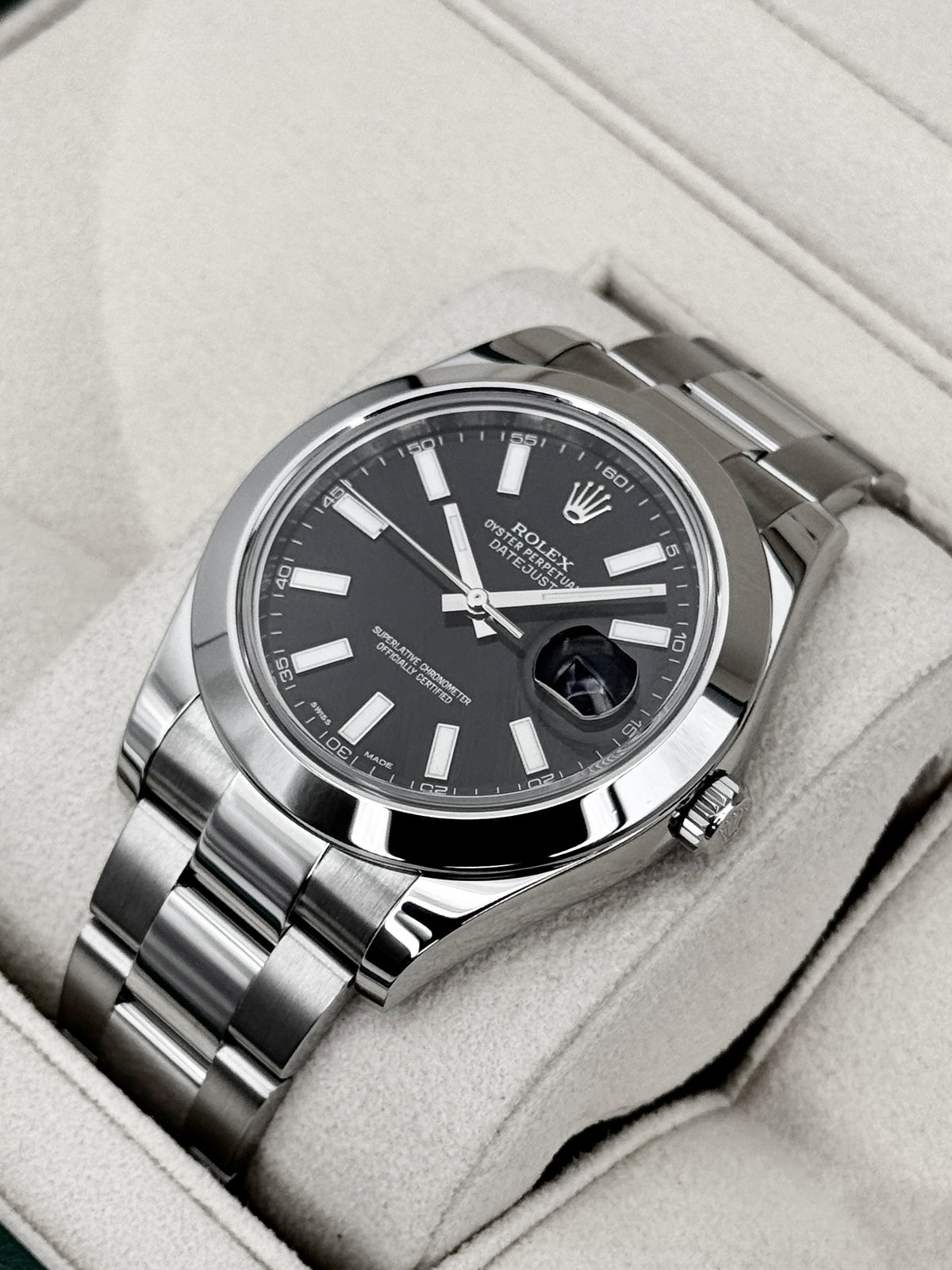 Rolex Datejust 41mm 116300 Stainless Steel Oyster Black Dial - MyWatchLLC