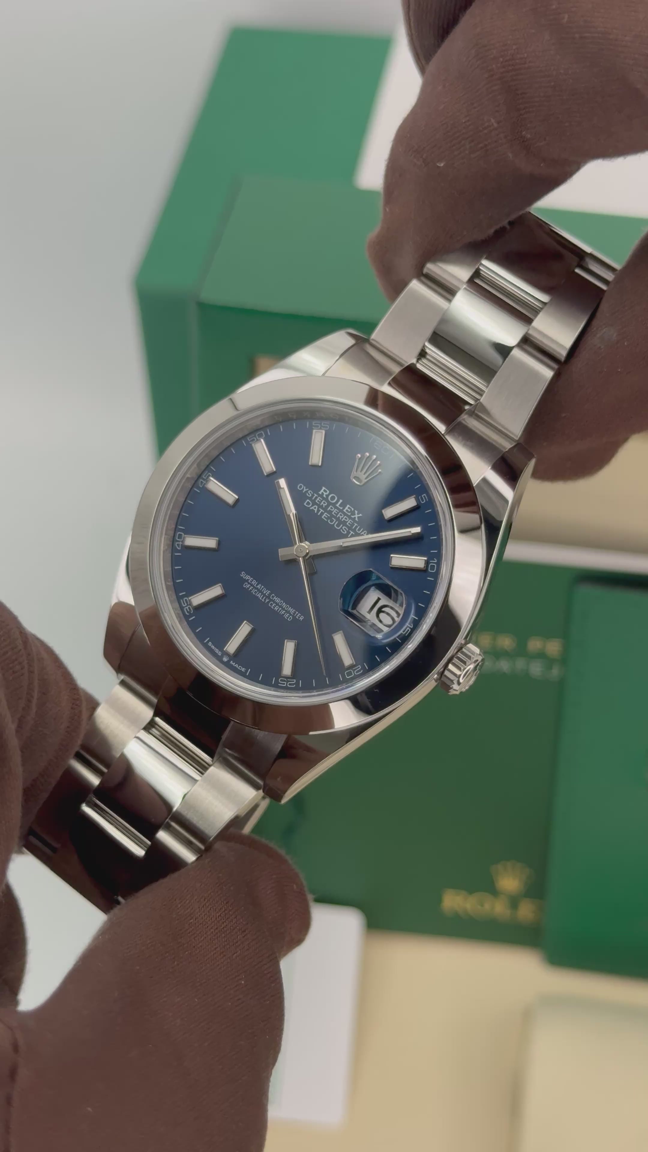NEW 2025 Rolex Datejust 41mm 126300 Stainless Steel Oyster Blue Dial