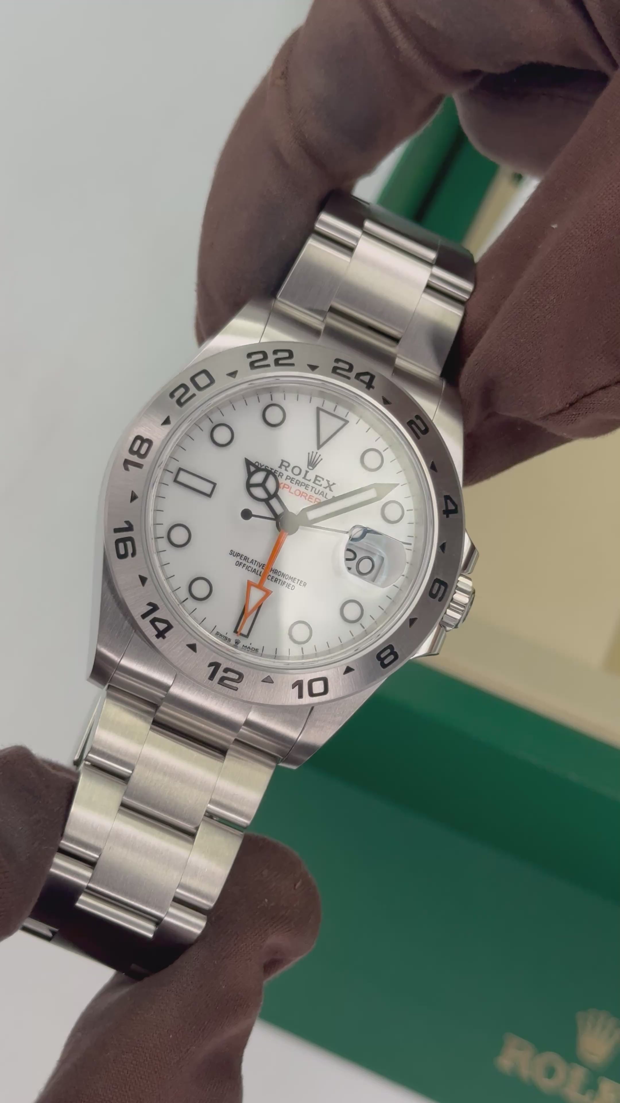 NEW 2026 Rolex Explorer II 42mm 226570 Stainless Steel Polar White Dia