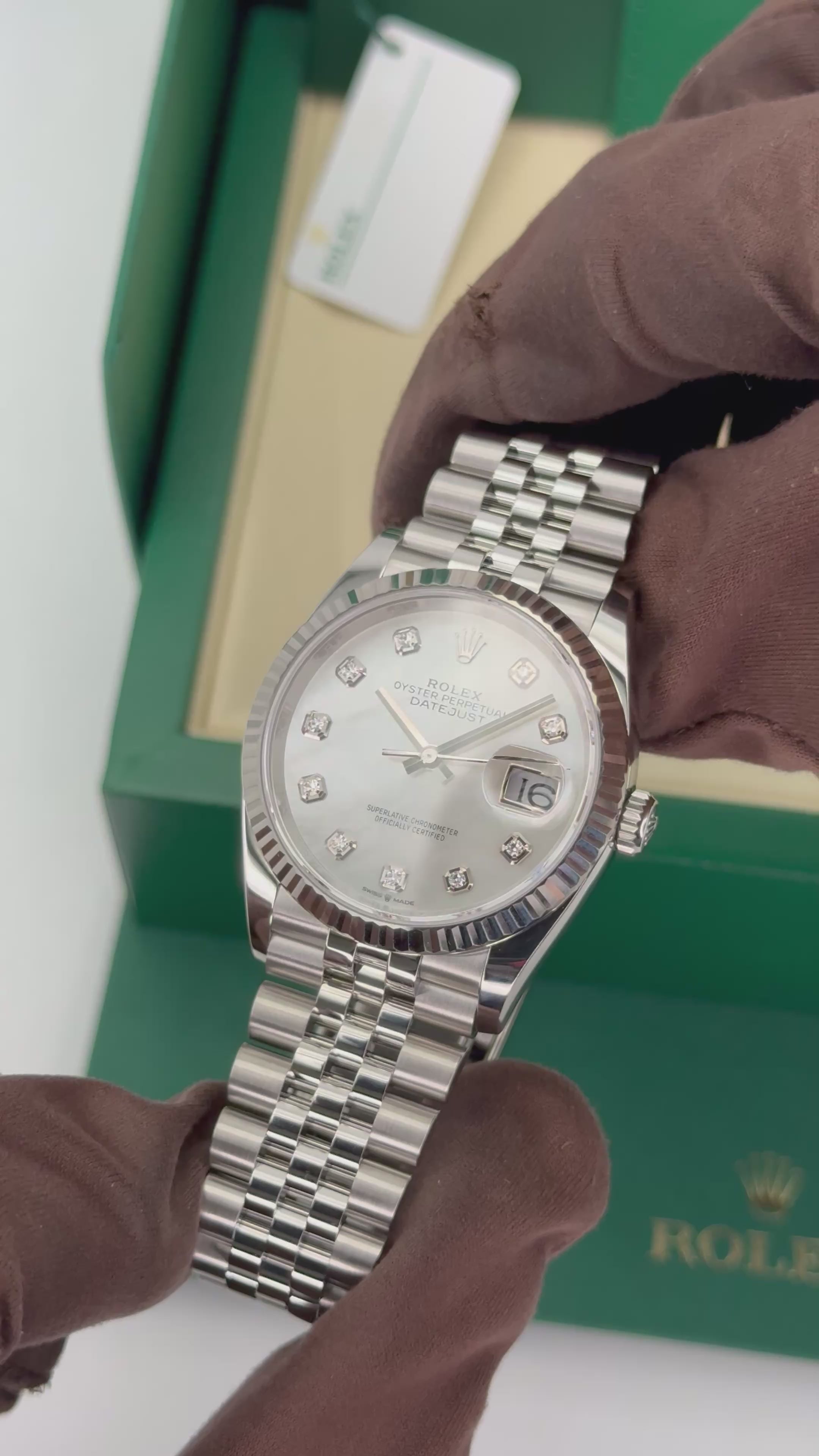 NEW 2026 Rolex Datejust 36mm 126234 Stainless Steel MOP Diamond Dial
