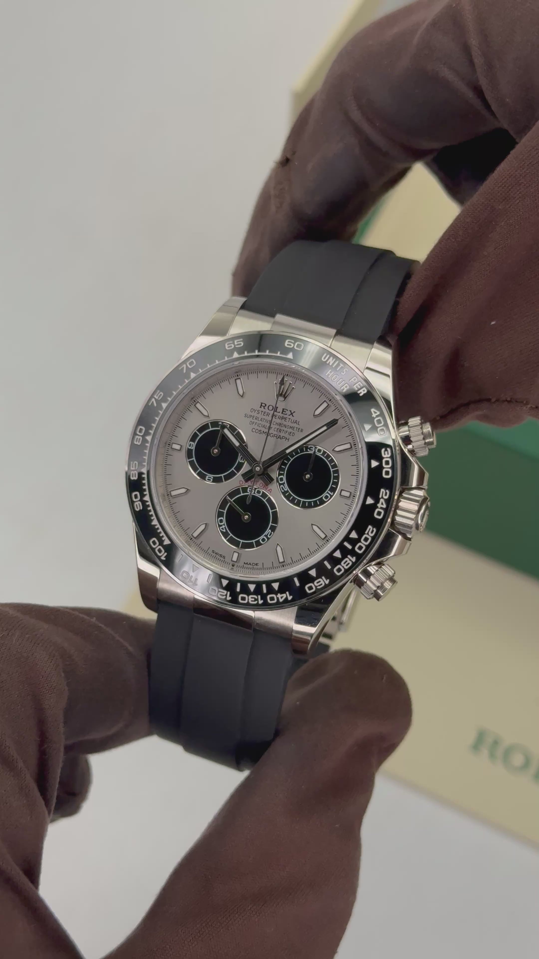 NEW 2025 Rolex Daytona 40mm 126519LN White Gold Oysterflex Silver Ghos