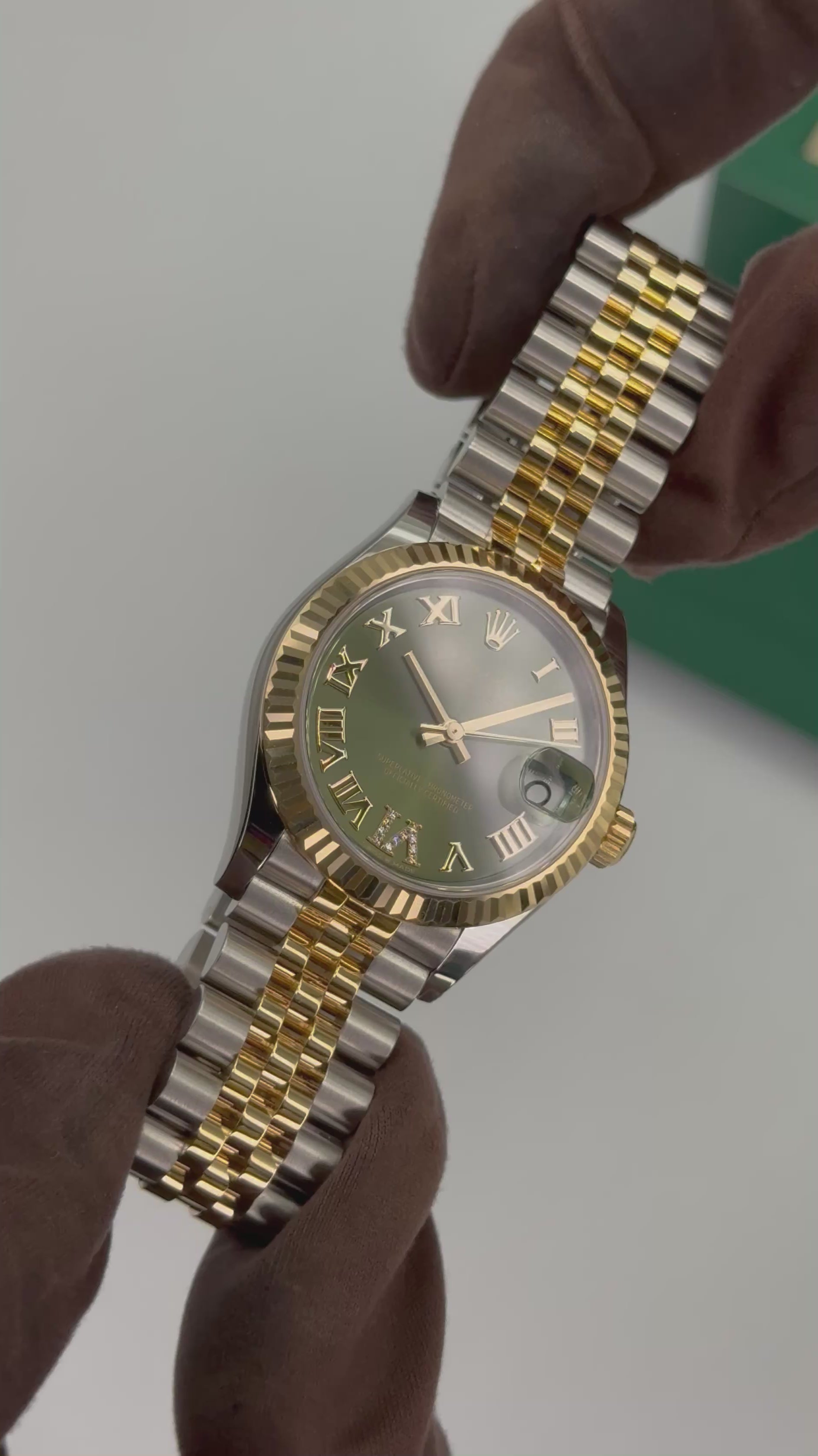 NEW 2025 Rolex Ladies Datejust 31mm 278273 Two-Tone Jubilee Green Dial
