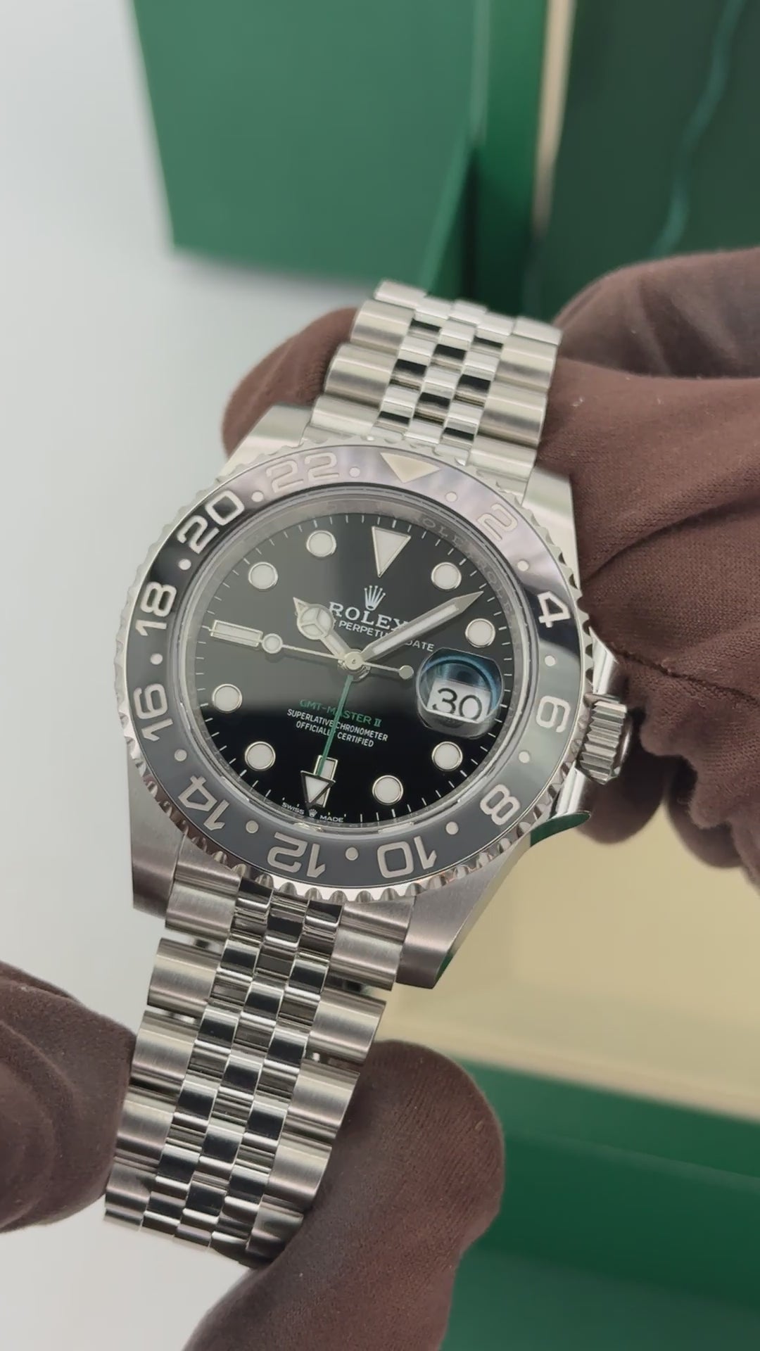 Rolex Bruce Wayne GMT-Master II 126710GRNR Stainless Steel Jubilee