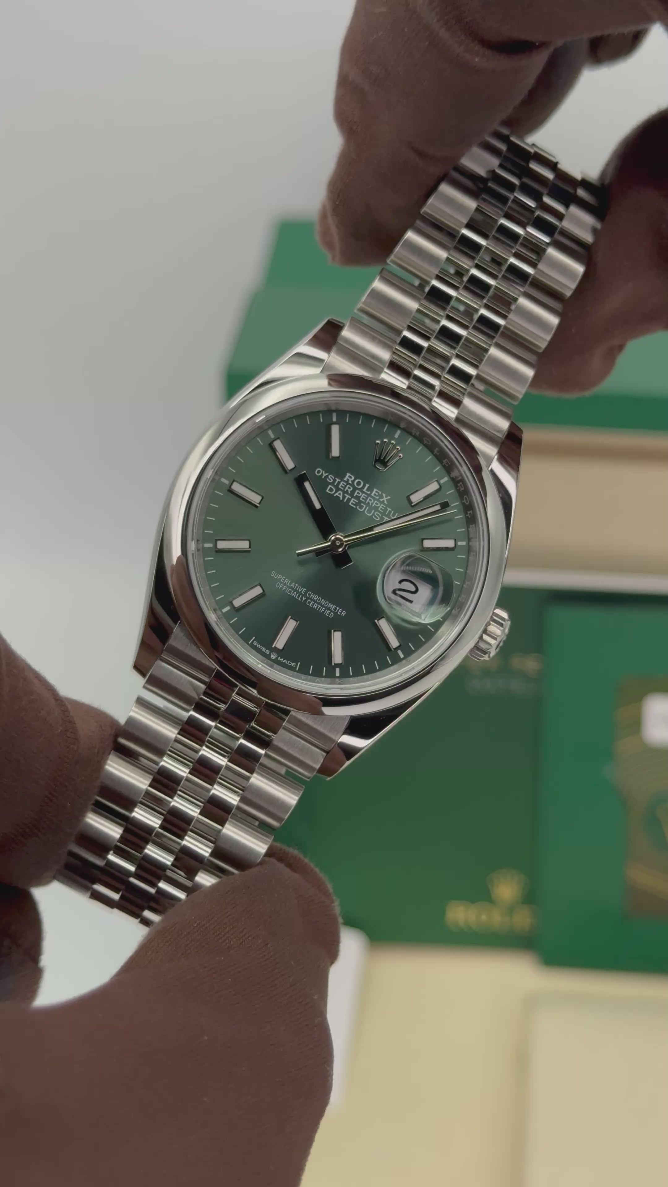 NEW 2025 Rolex Datejust 36mm 126200 Stainless Steel Jubilee Green Dial