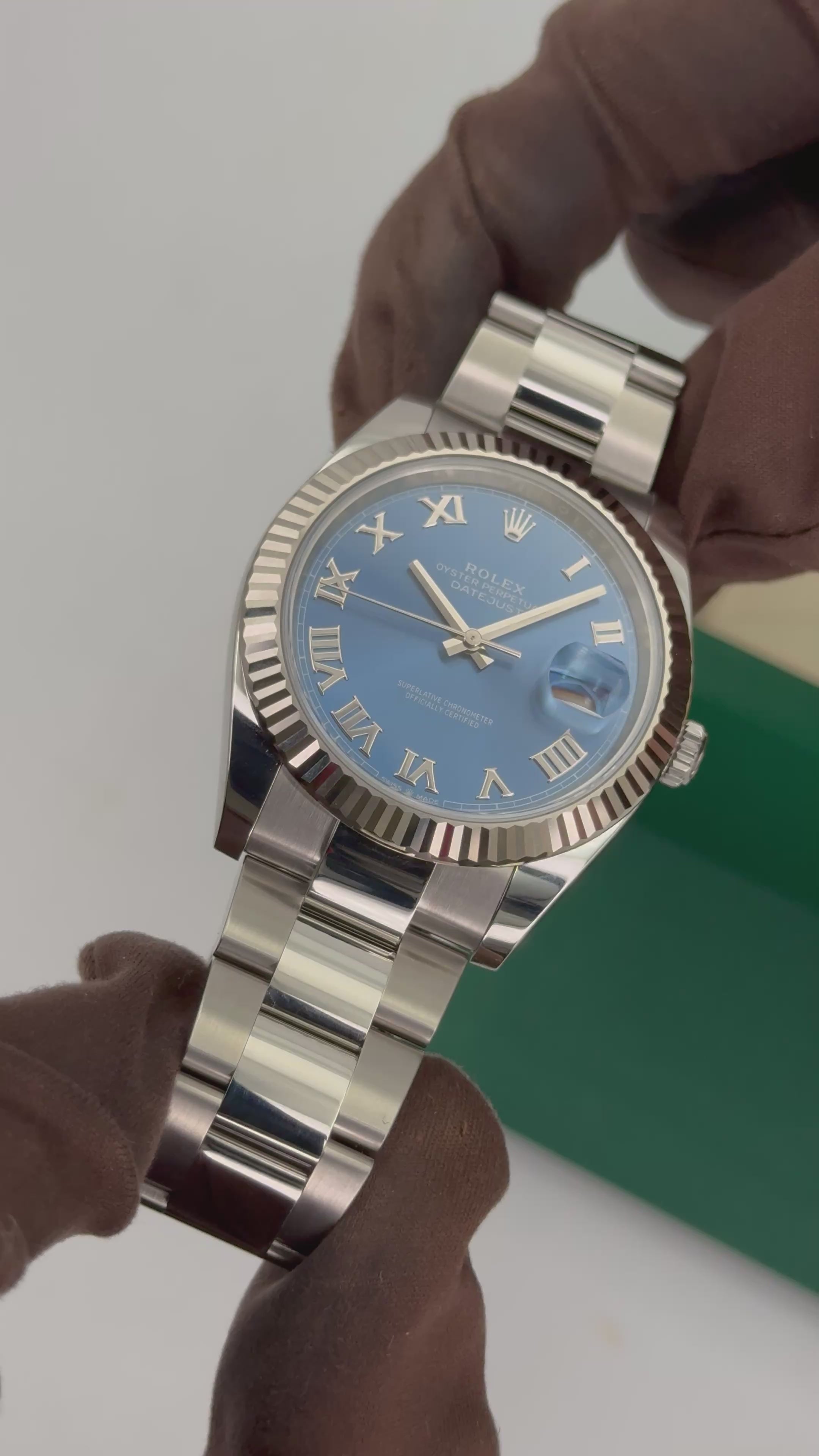 NEW 2025 Rolex Datejust 41mm 126334 Stainless Steel Oyster Azzurro Blu