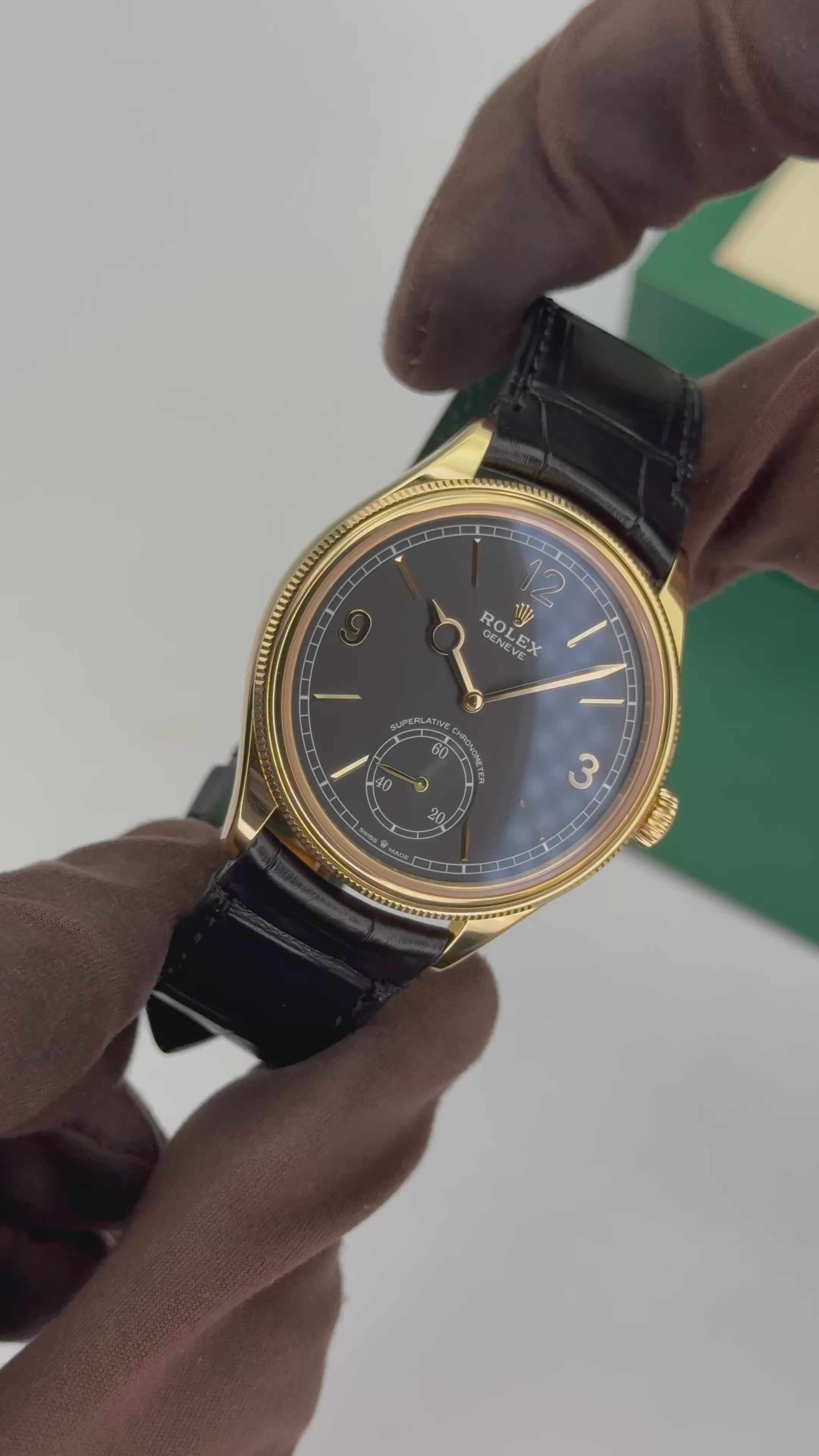 NEW 2025 Rolex 1908 39mm 52508 Yellow Gold Black Dial