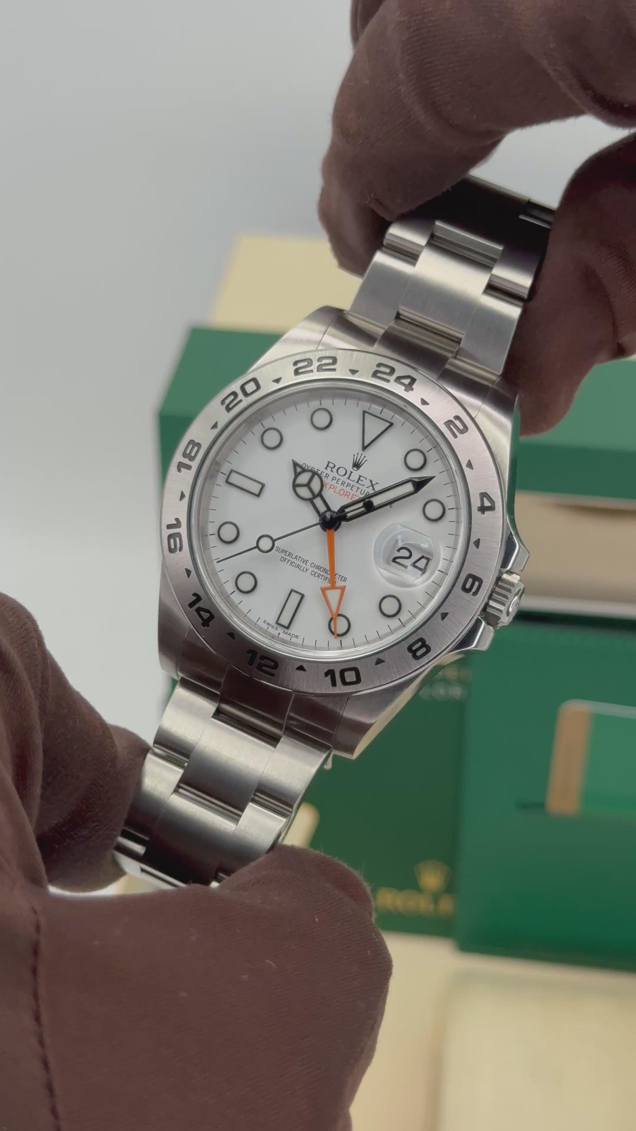 2016 Rolex Explorer II 42mm 216570 Polar White Dial