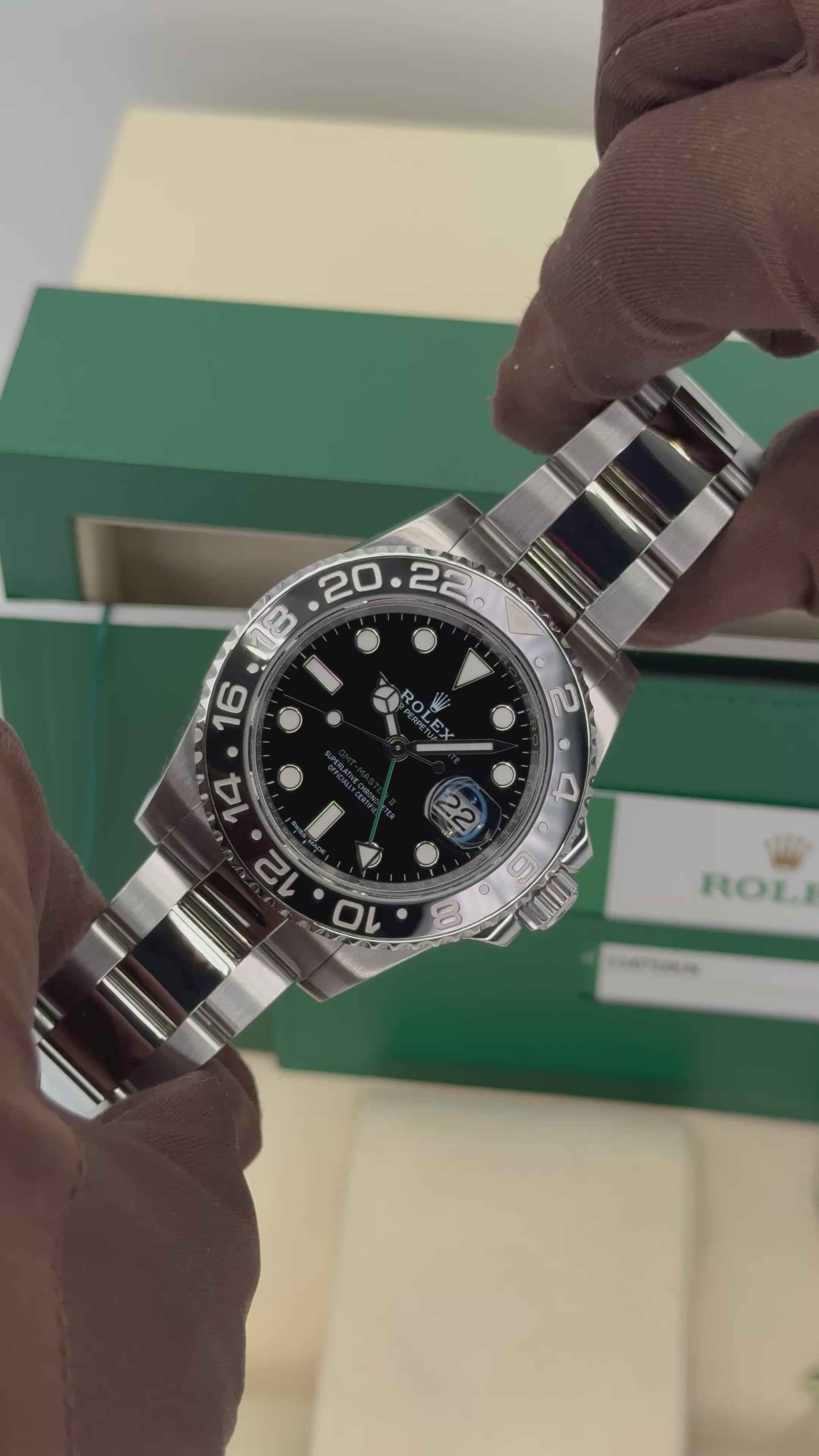 2018 Rolex GMT-Master II 40mm 116710LN Stainless Steel Black Dial