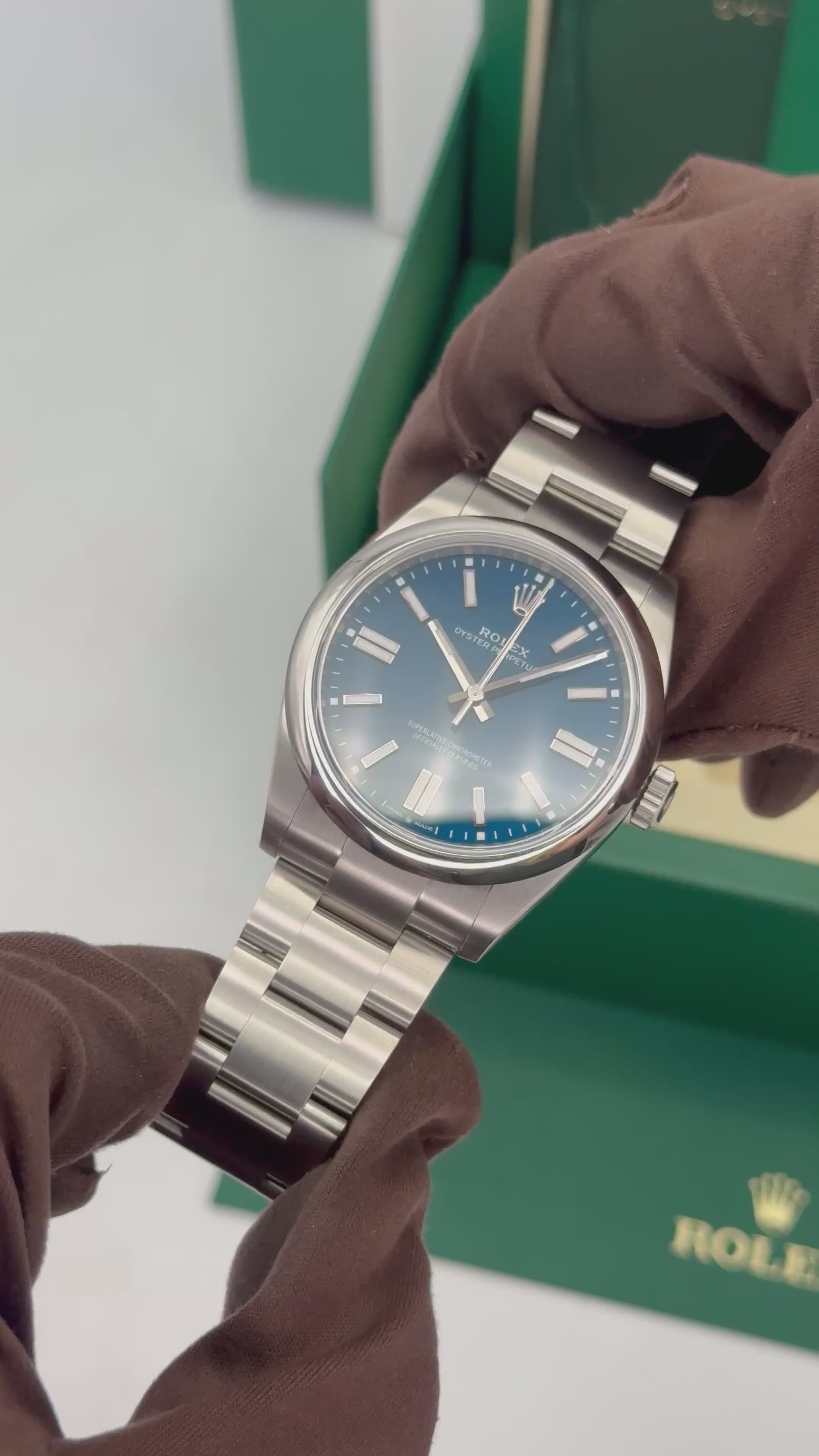 2026 Rolex Oyster Perpetual 41mm 134300 Med Blue Dial (STICKERED)