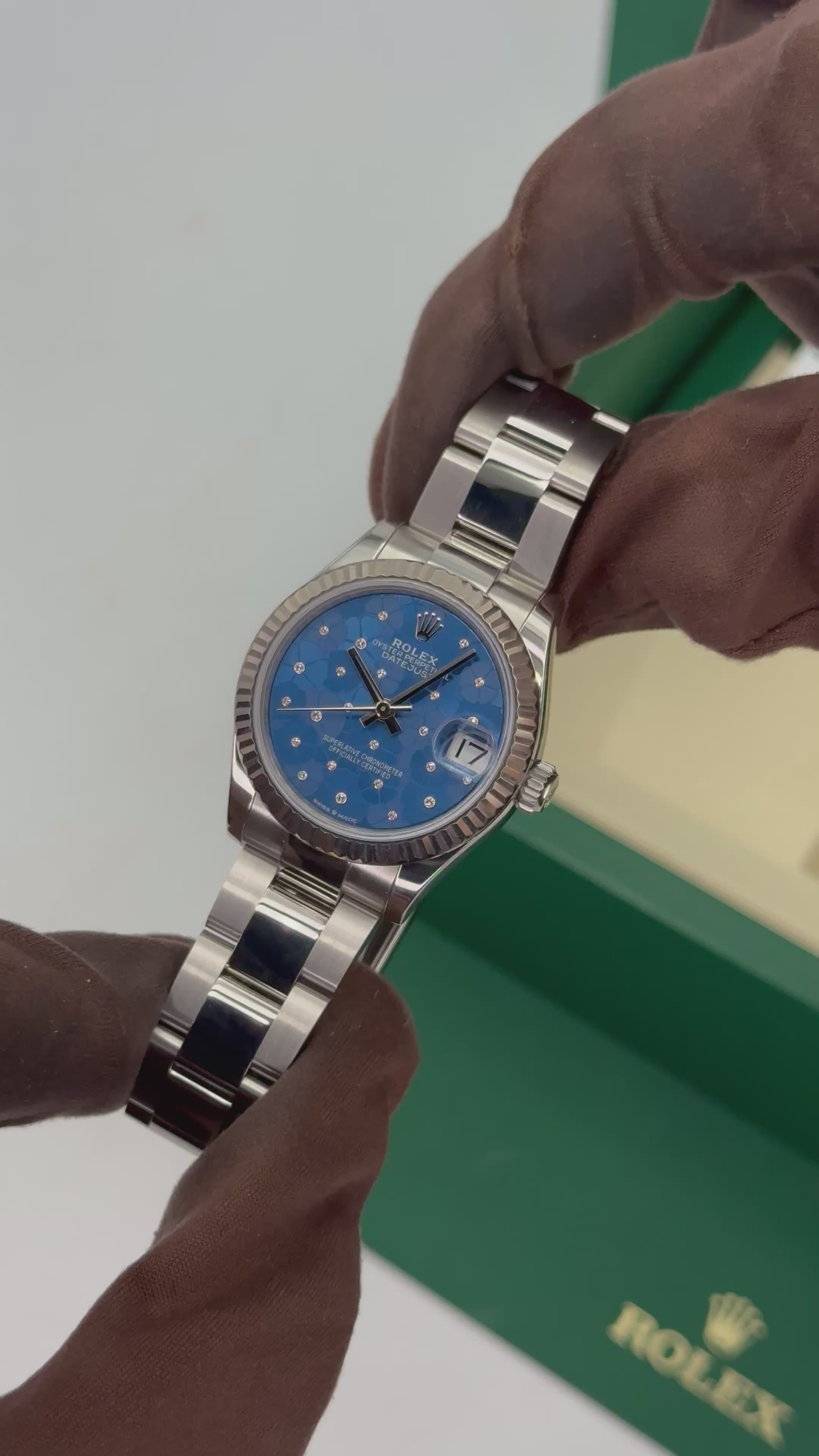2025 Rolex Lady Datejust 31mm 278274 Stainless Steel Oyster Azzuro Blu