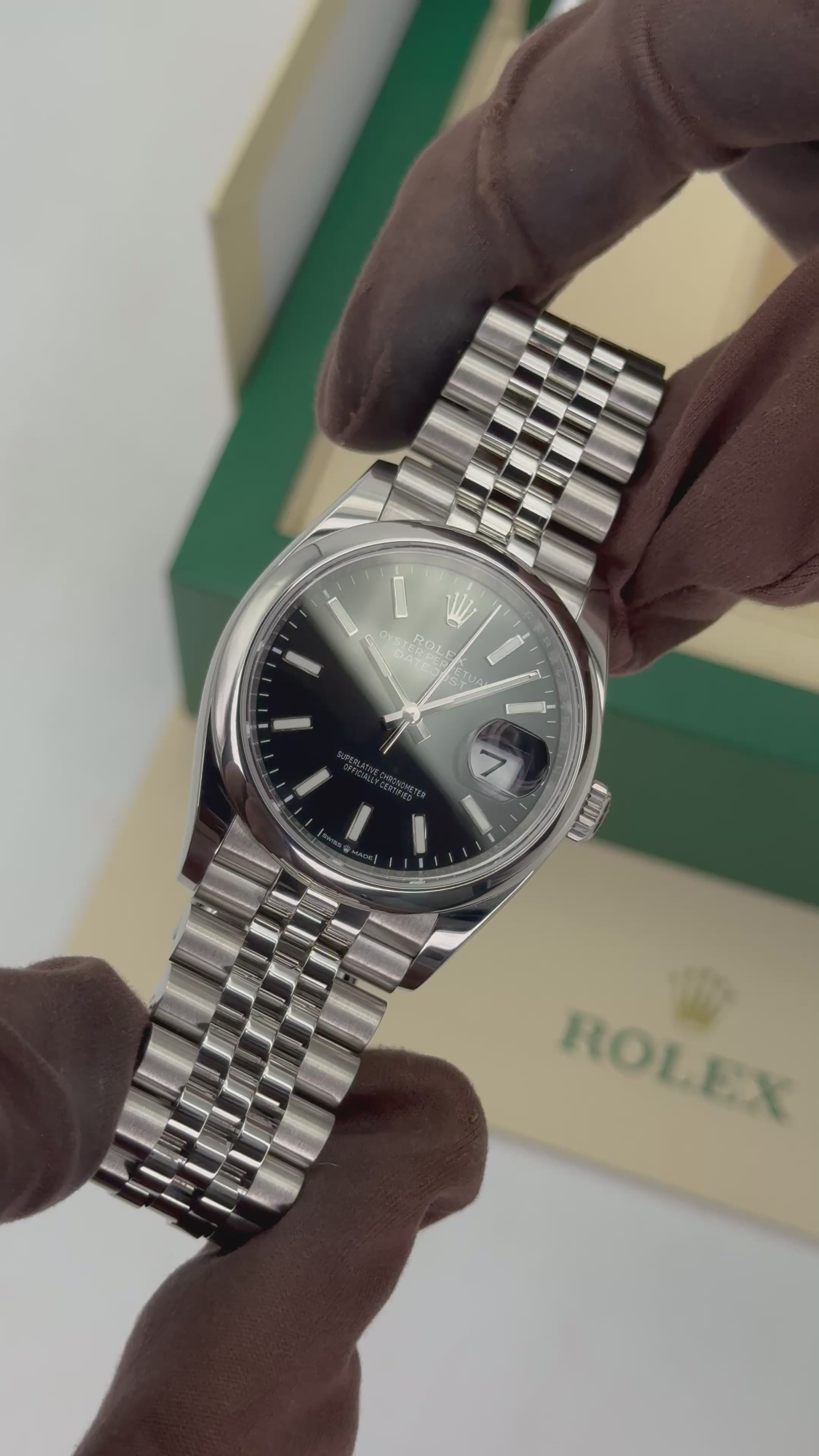 2024 Rolex Datejust 36mm 126200 Stainless Steel Jubilee Black Dial