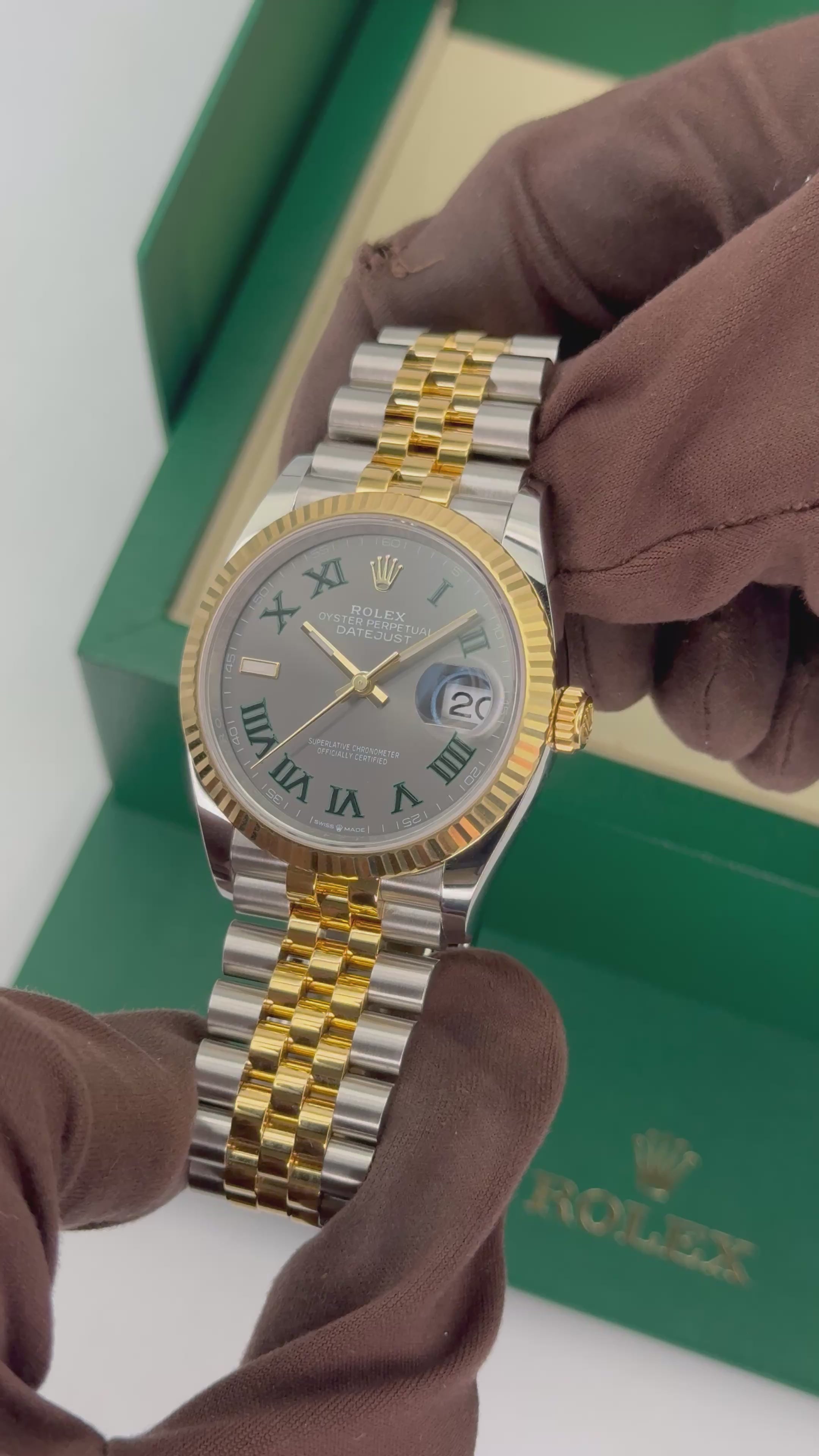 NEW 2026 Rolex Datejust 36mm 126233 Two-Tone Jubilee Wimbledon Dial