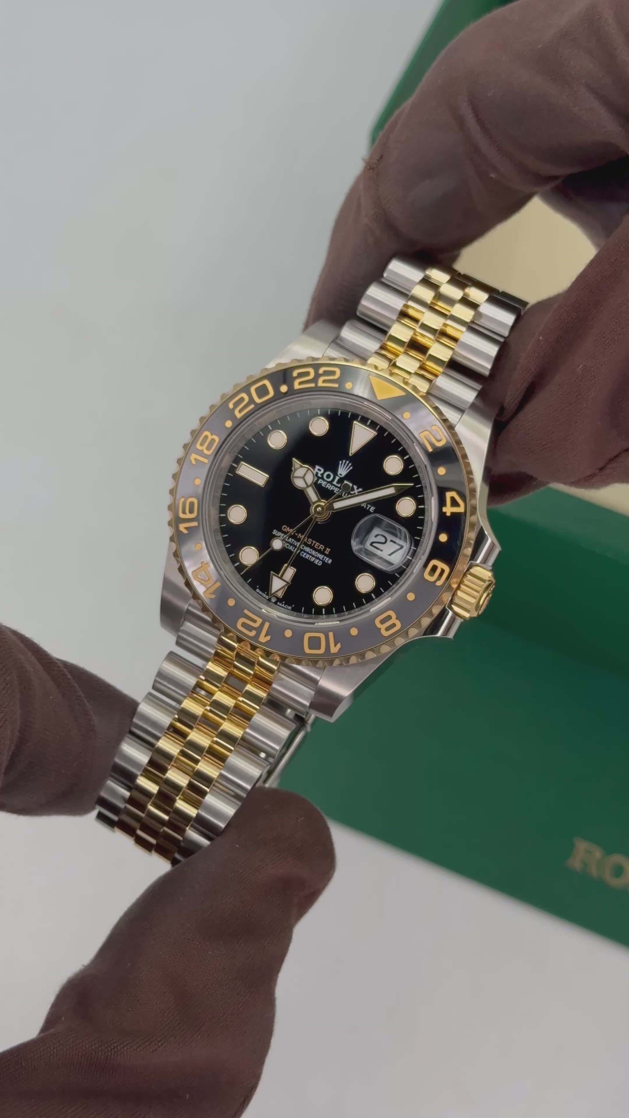 NEW 2025 Rolex GMT-Master II 40mm 126713GRNR Two-Tone Jubilee