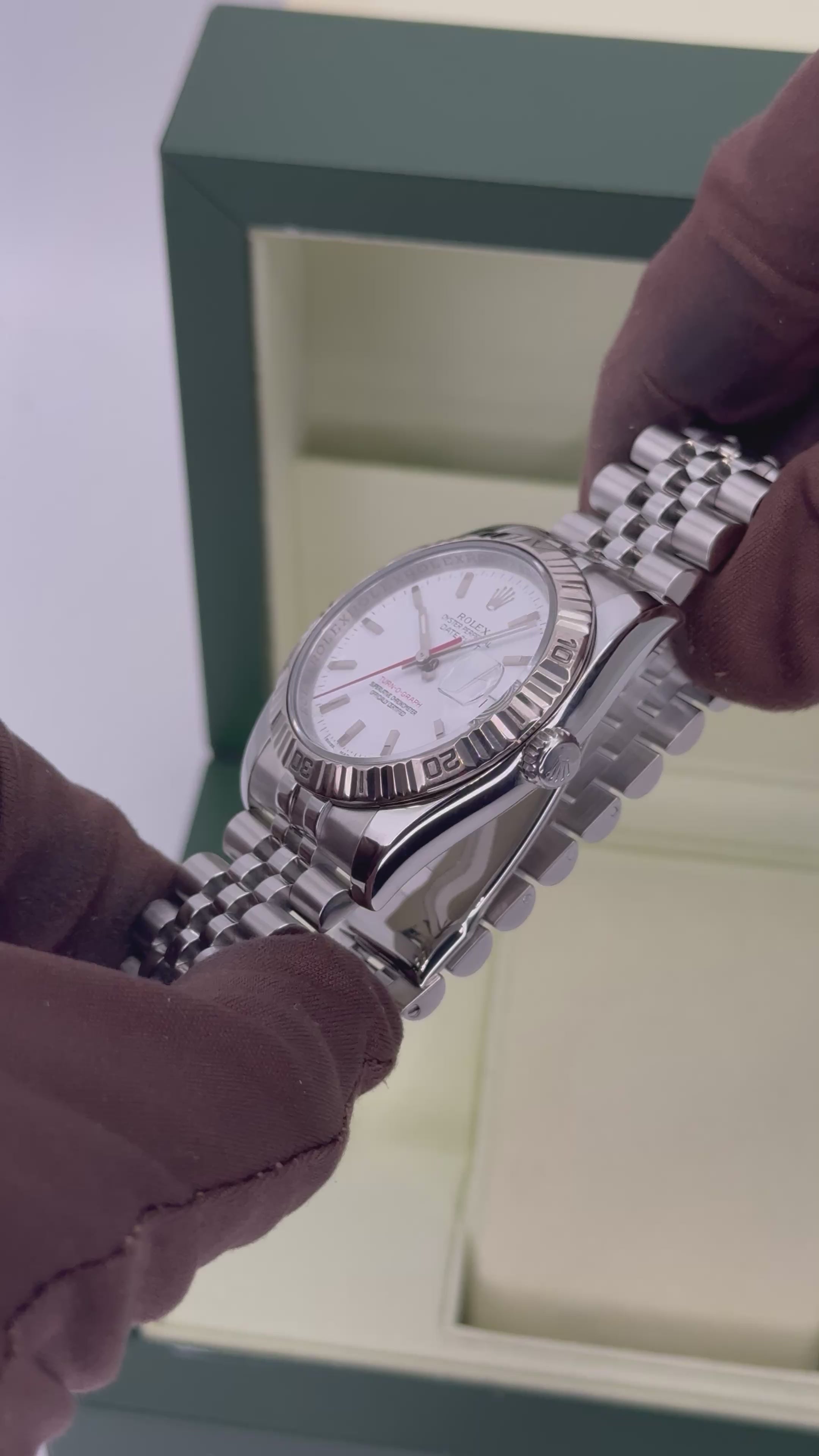 2006 Rolex Datejust Turn-O-Graph 36mm 116264 Jubilee White Dial