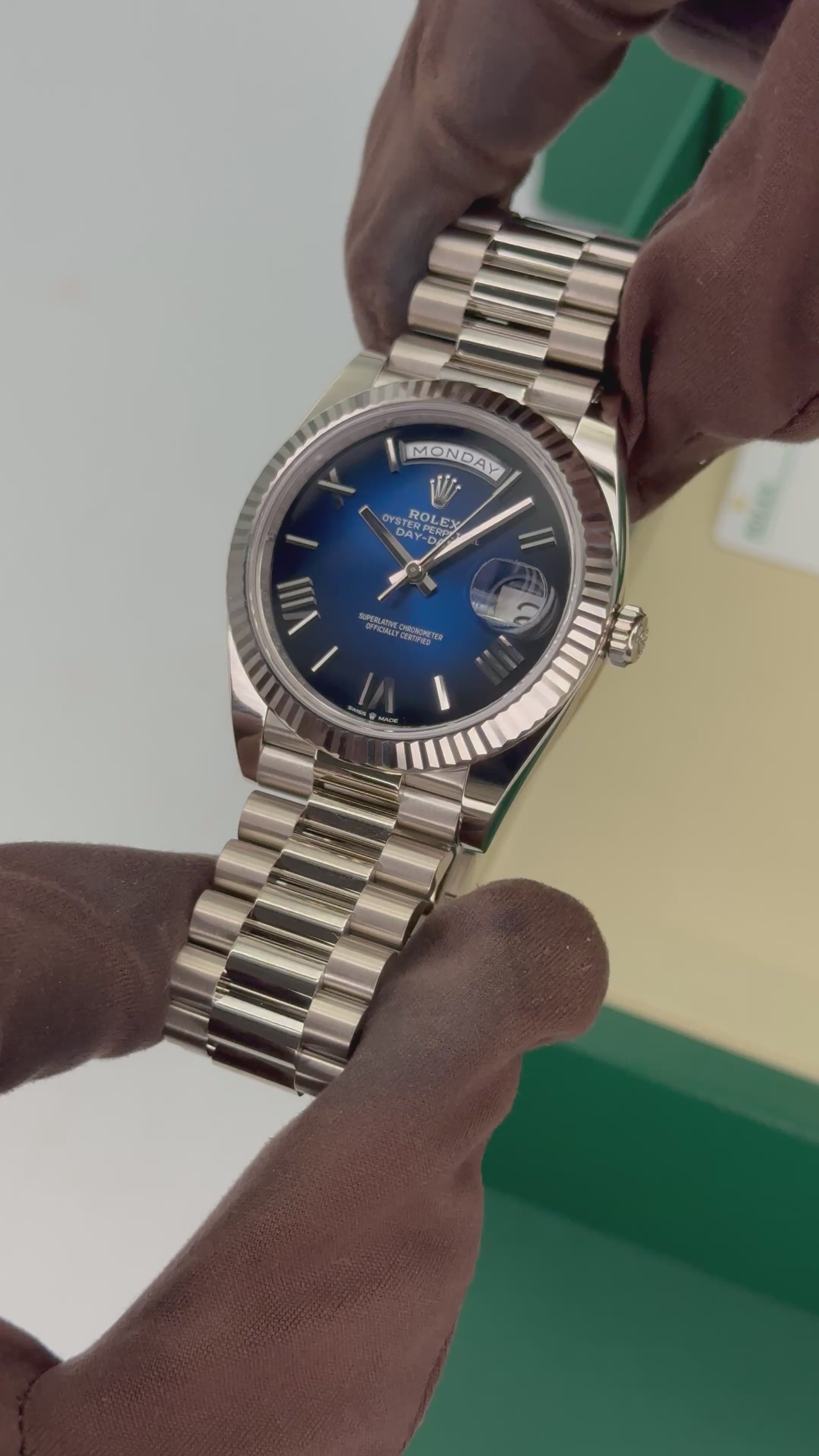 NEW 2026 Rolex Day-Date 40mm 228239 Presidential Blue Ombre Dial