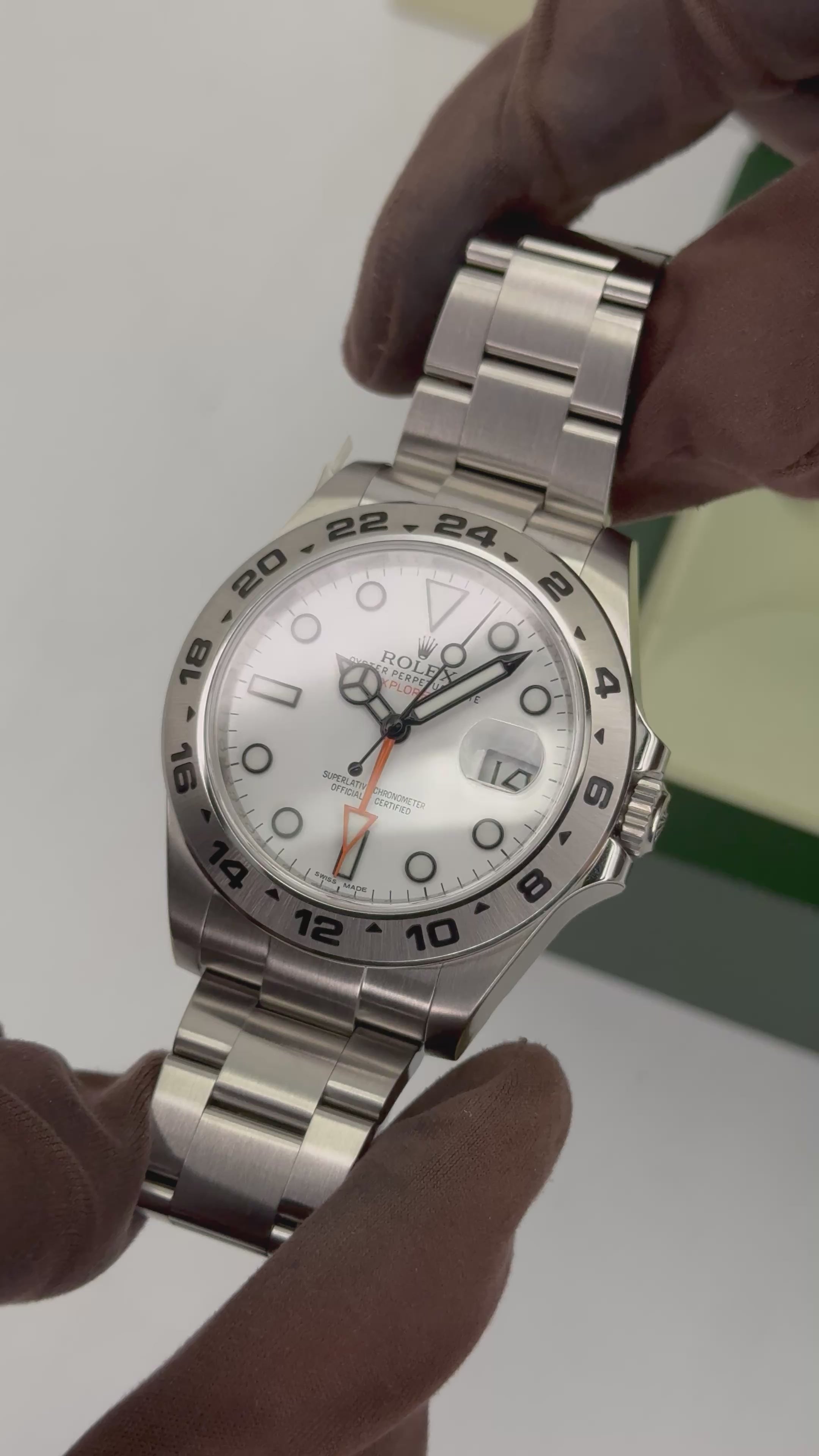 2014 Rolex Explorer II 42mm 216570 Polar White Dial