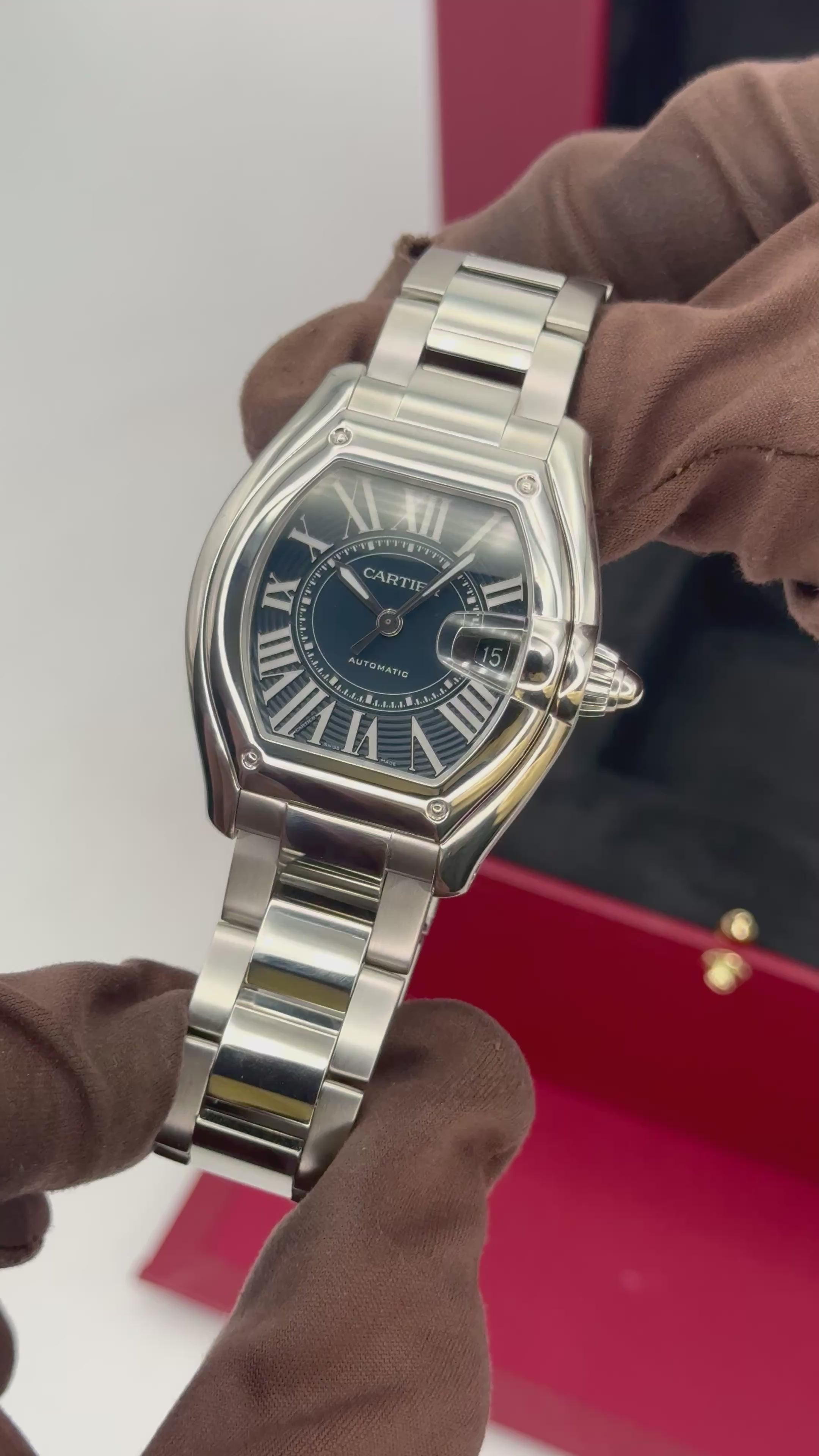 洋楽 DAIKITSUNETATHEFIRSTSUITE FOR CARTIER 2026 Cartier Roadster 47.2mm WSRD0014 Stainless Steel Blue Dial (Large