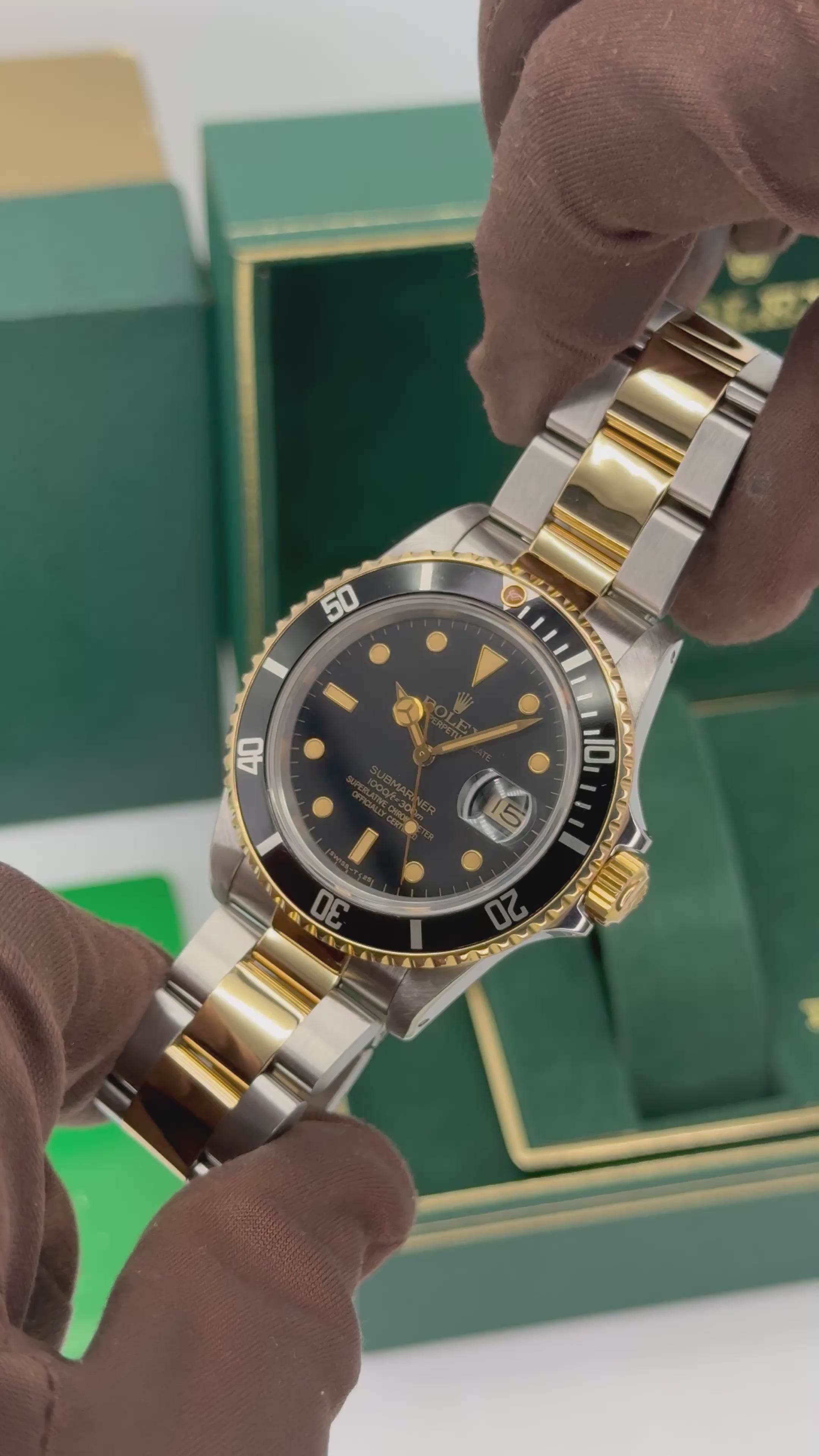 1984 Rolex Submariner 40mm 16803 Two-Tone Black Dial