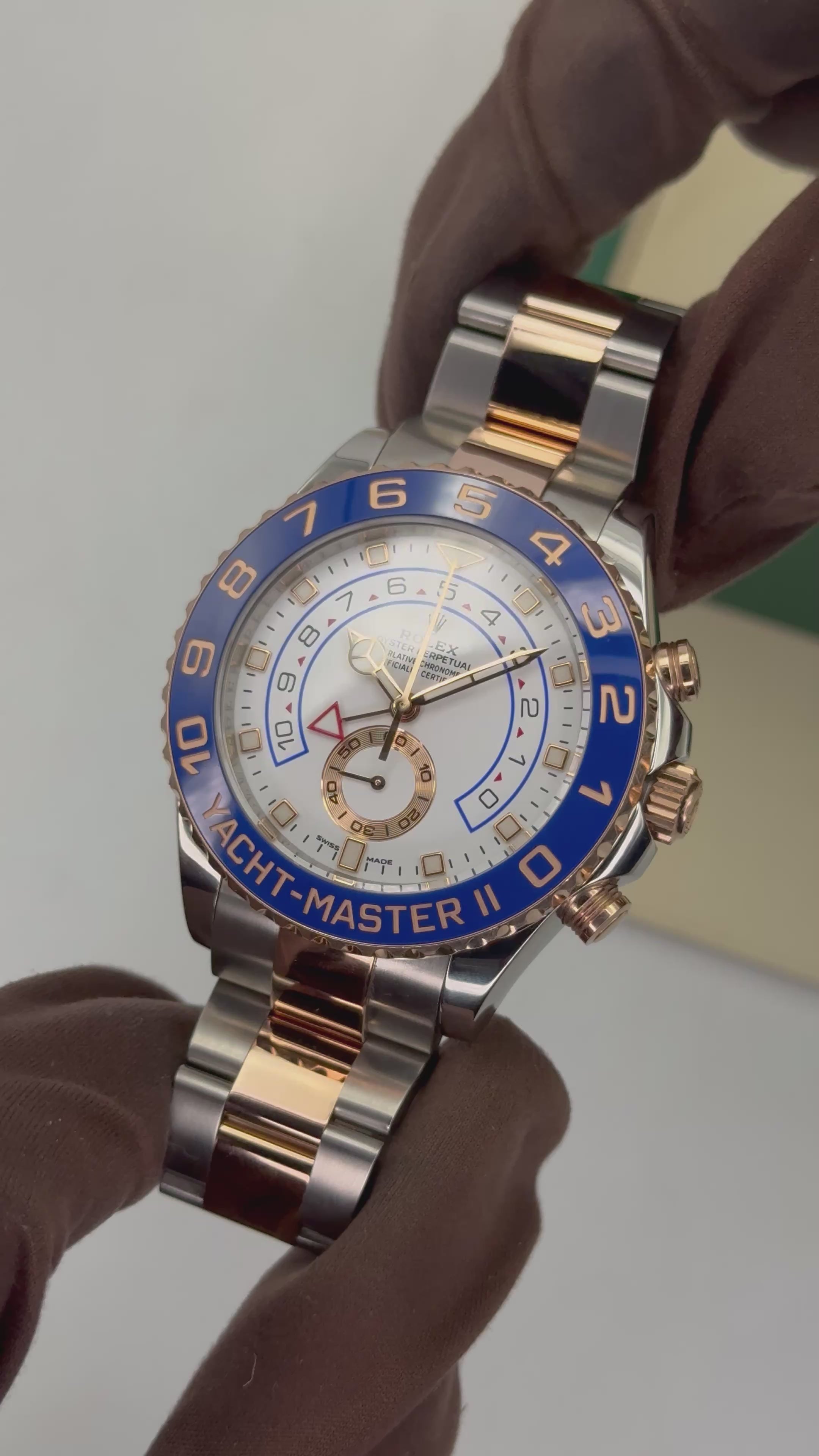 Rolex Yacht-Master II 44mm 116681 Two-Tone White Dial
