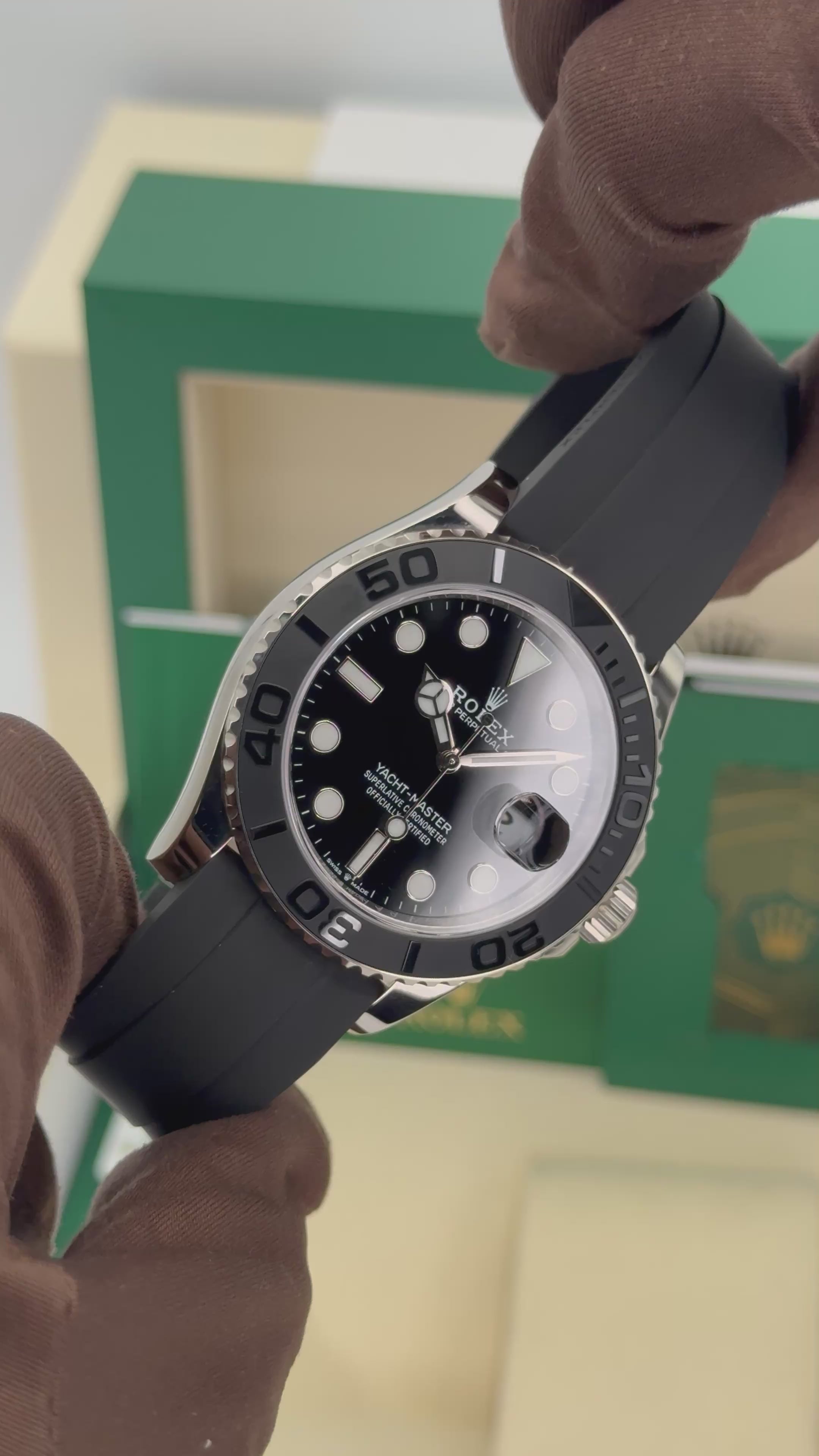 2024 Rolex Yacht-Master 42mm 226659 White Gold Oysterflex Black Dial