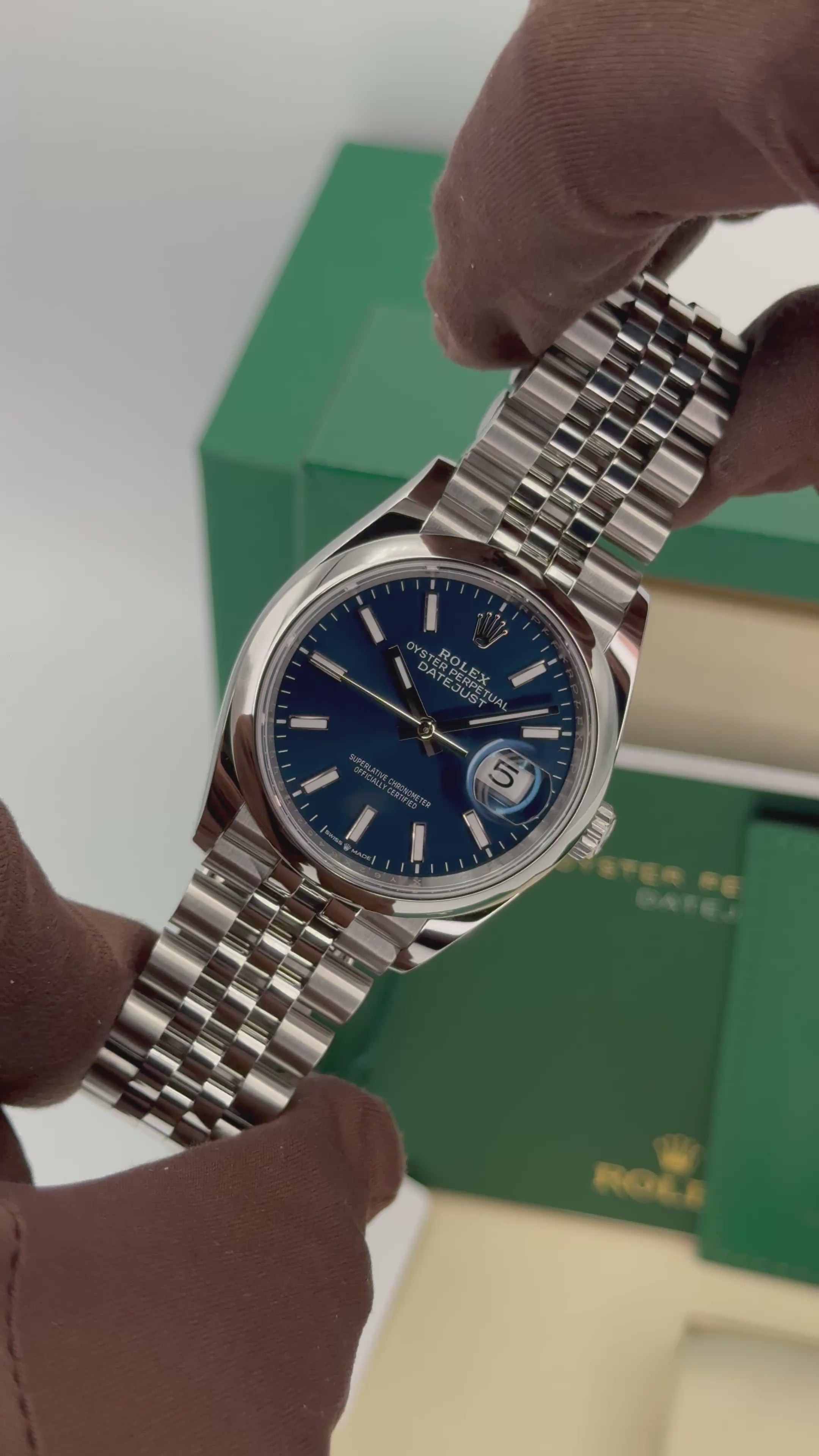 レビュラ3JAPANブルー26cm NEW 2026 Rolex Datejust 36mm 126200 Stainless Steel Jubilee Blue Dial