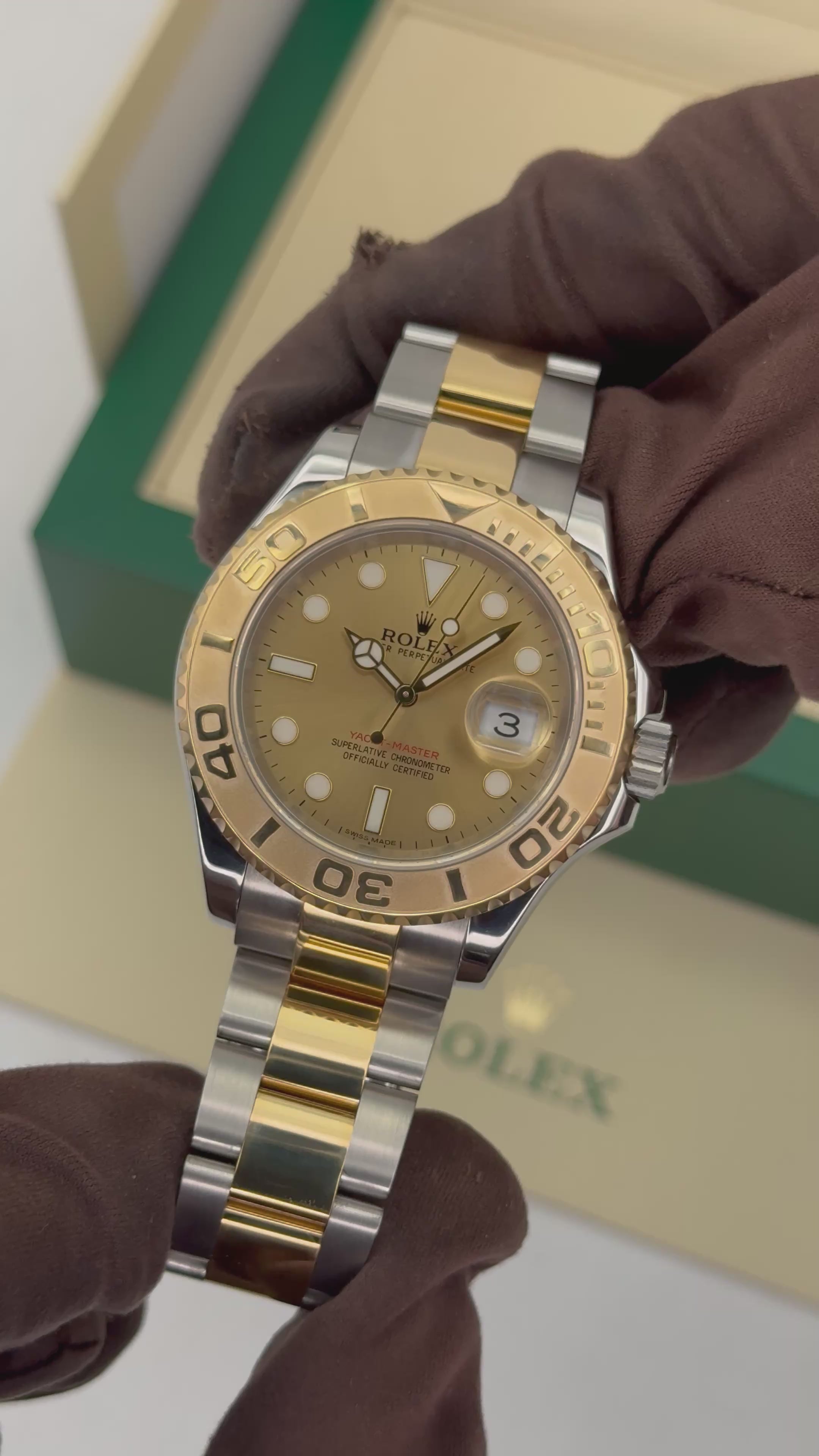 1981 Rolex Yacht-Master 40mm 16623 Two-Tone Champagne Dial
