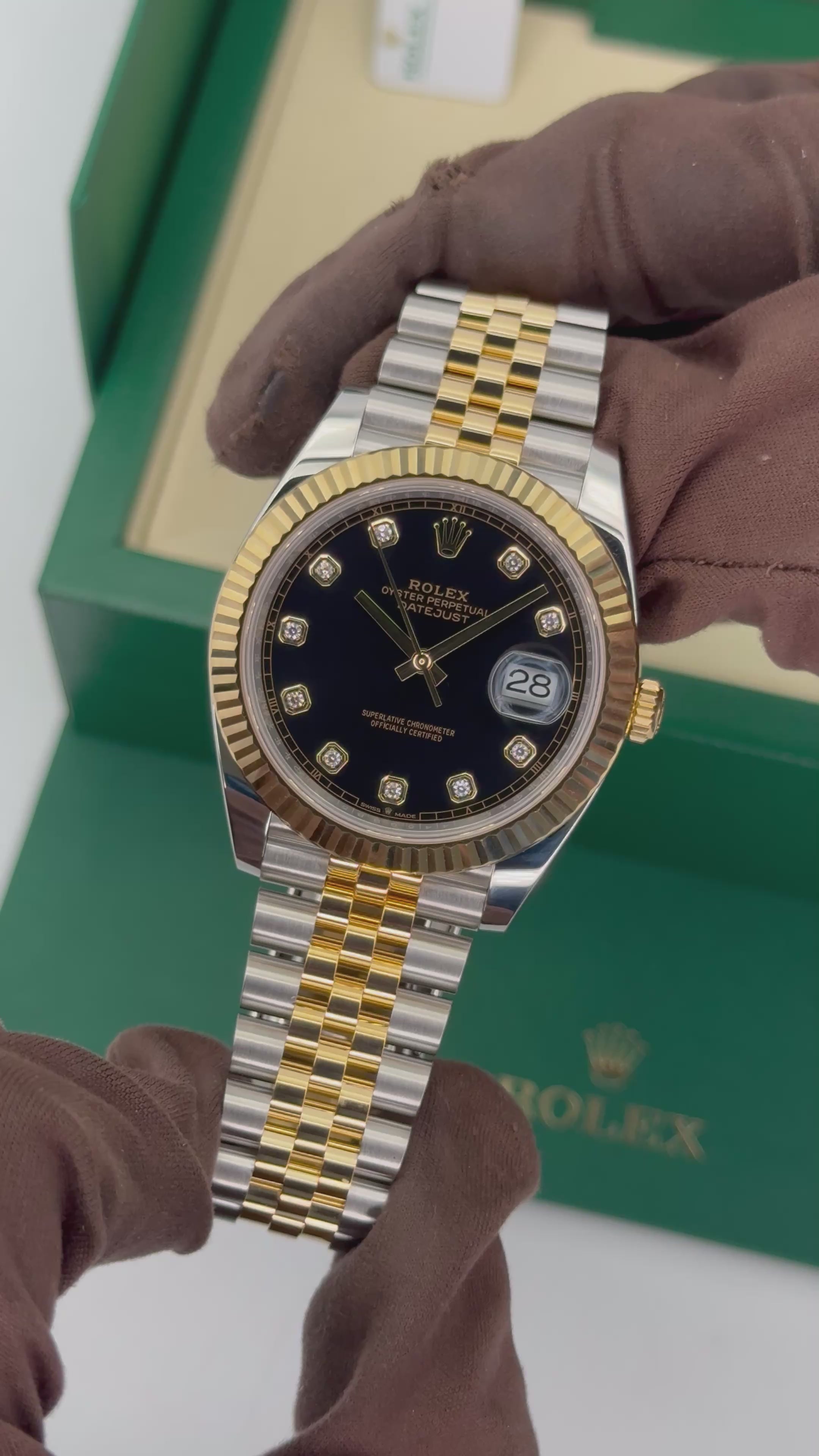 NEW 2025 Rolex Datejust 41mm 126333 Two-Tone Jubilee Black Dial