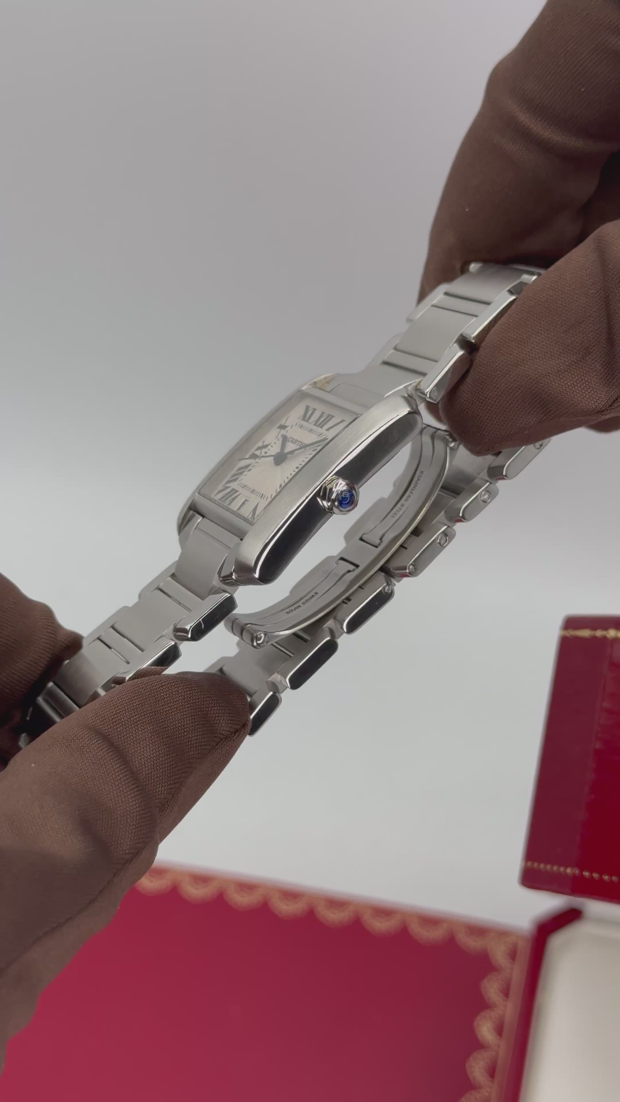 Cartier Tank Francaise 腕時計 本体 1999 Cartier Tank Francaise 28mm Stainless Steel White Dial