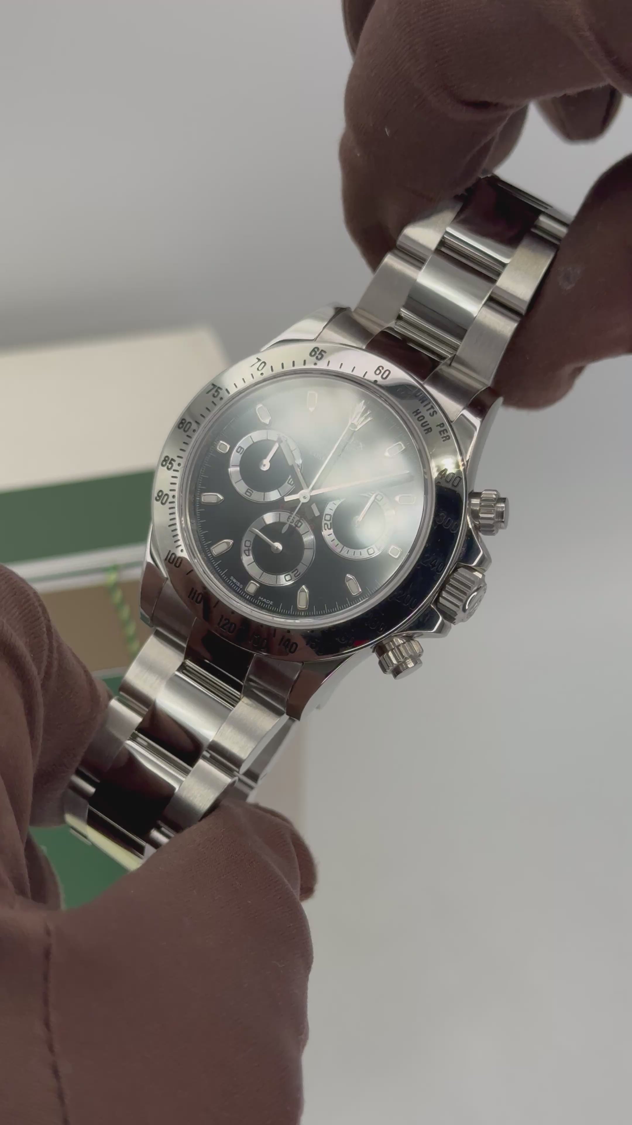2013 Rolex Daytona 40mm 116520 Stainless Steel Black Dial